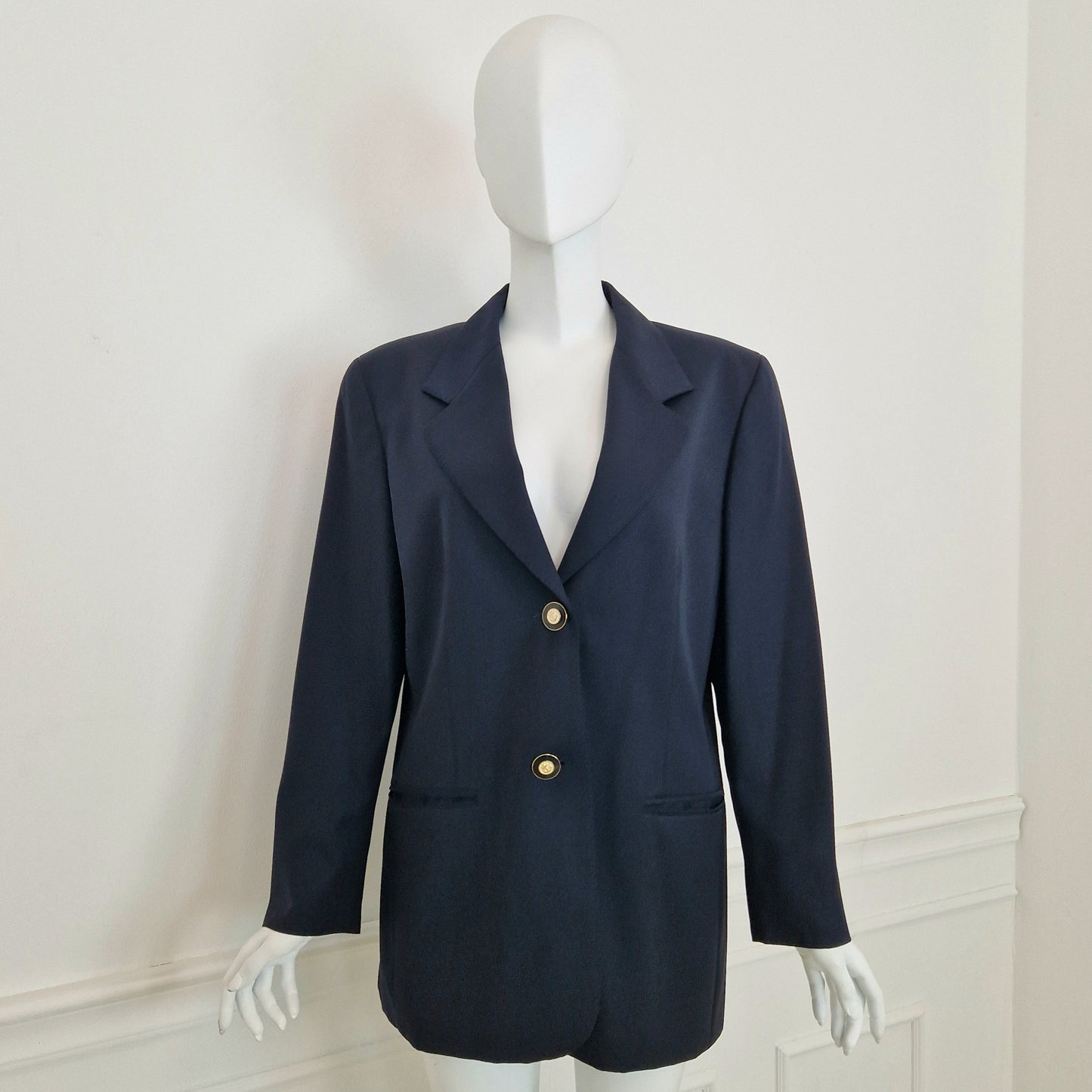 Max Mara | Blazer blu bottoni ancora