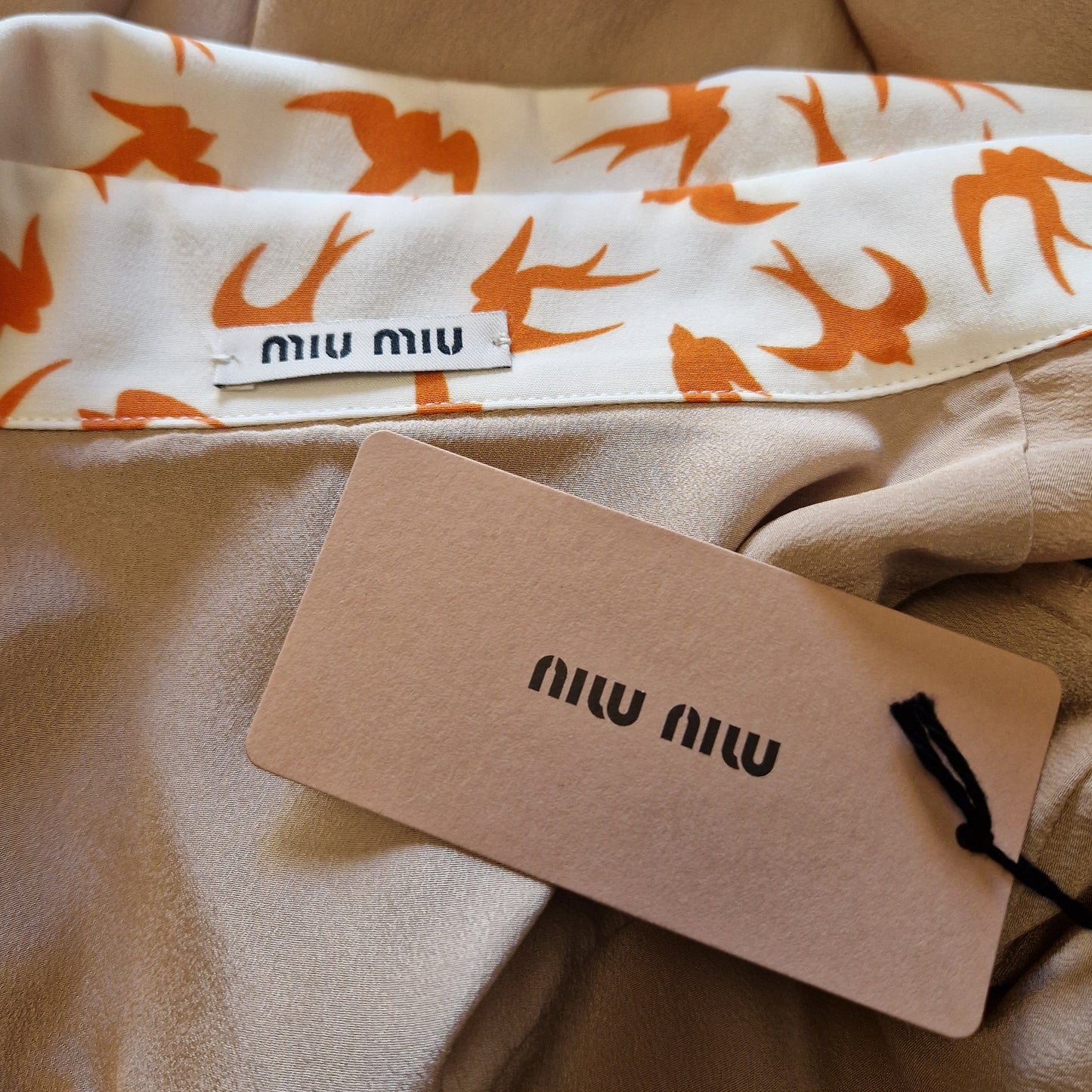 Miu Miu | Camicia nude colletto rondini