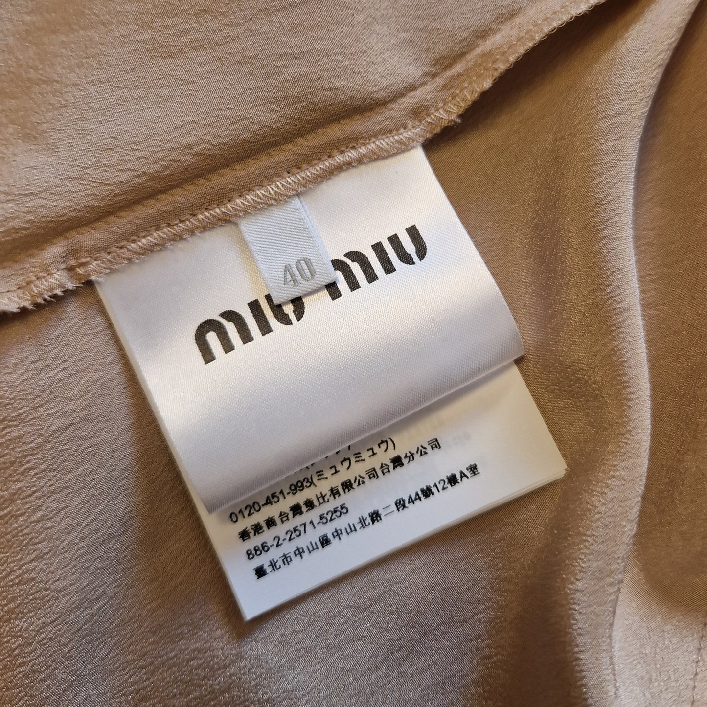 Miu Miu | Camicia nude colletto rondini