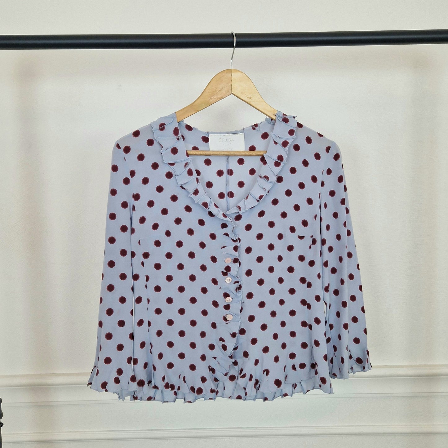 Prada | Camicia a pois pura seta