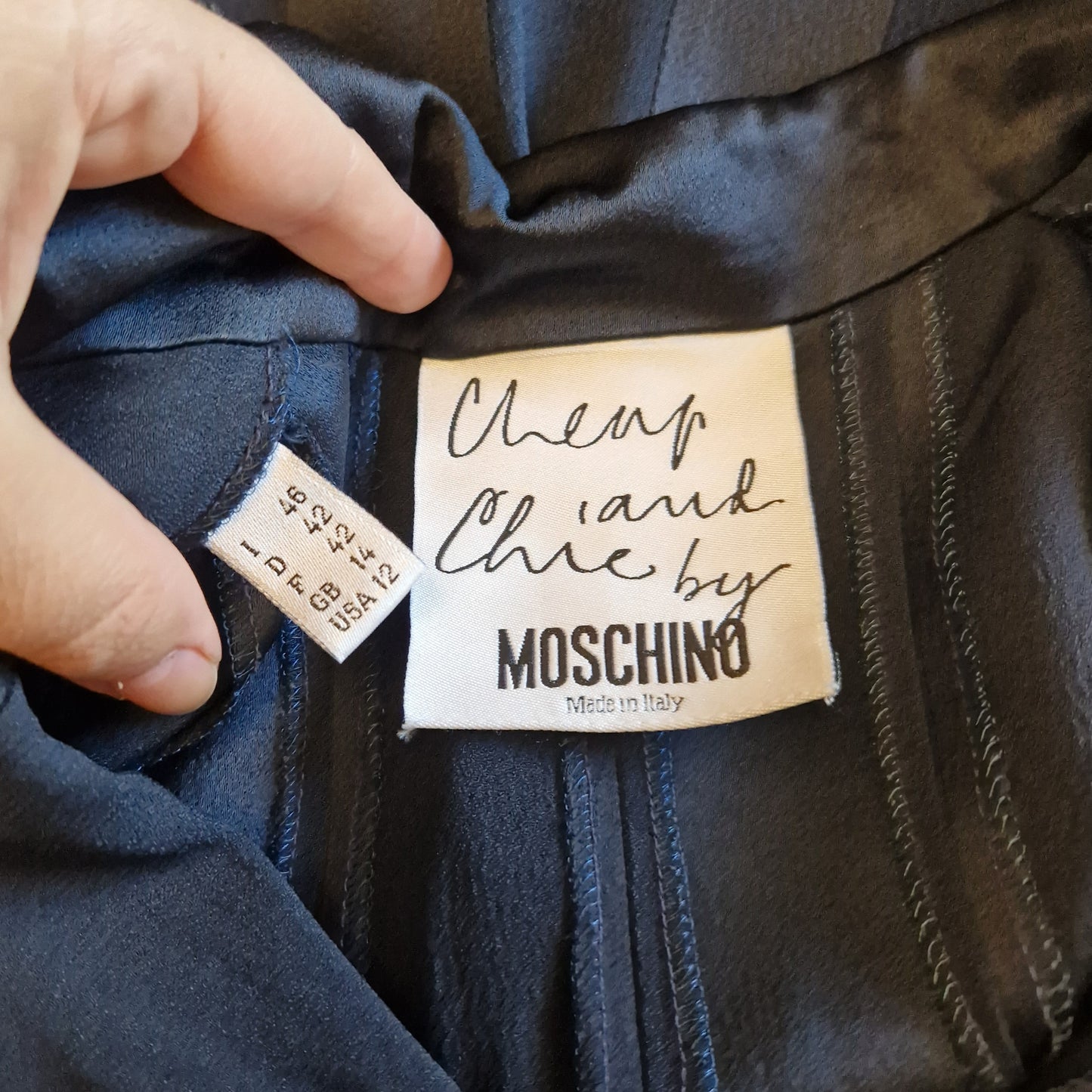 Moschino | Abito lungo strisce blu