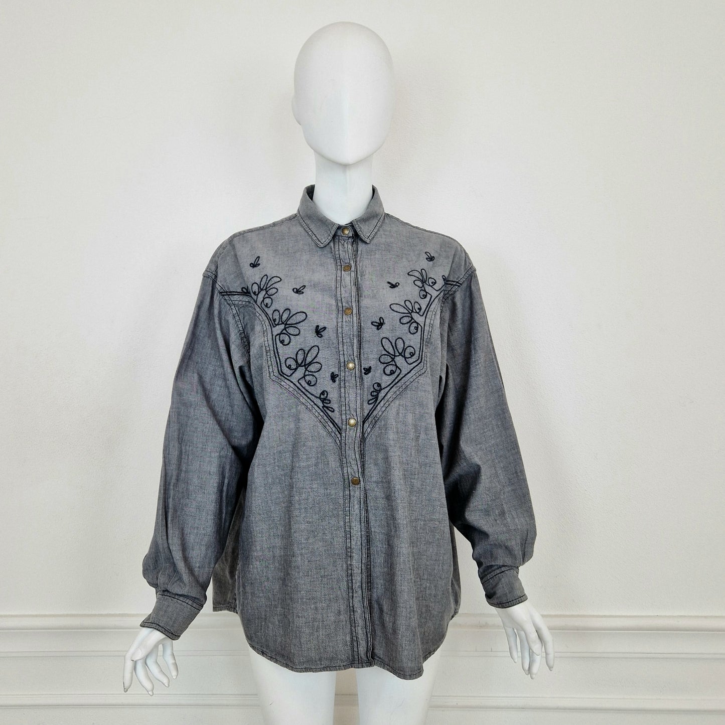 Kenzo | Camicia in denim grigio