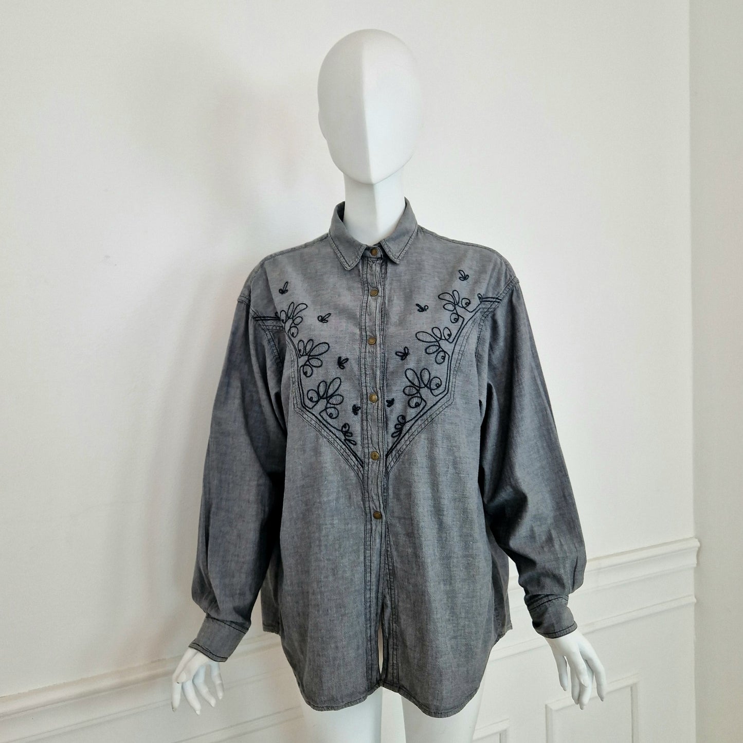 Kenzo | Camicia in denim grigio