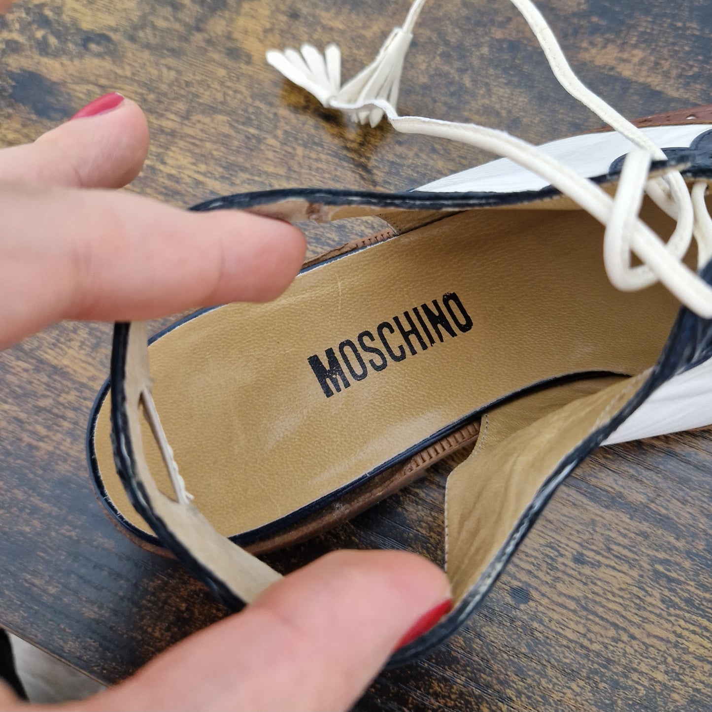 Moschino | Mocassini slingback con cuori