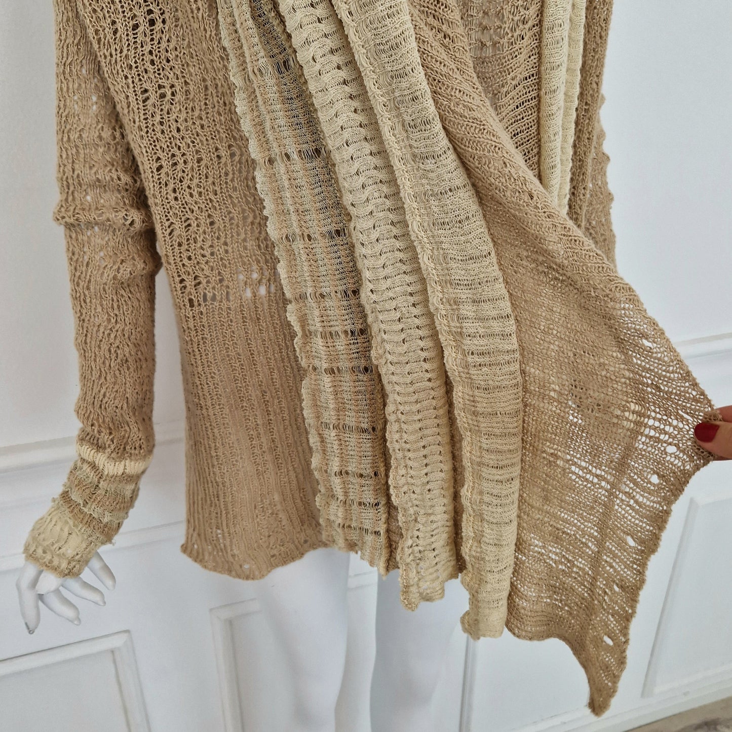 Ralph Lauren | Cardigan beige lino e seta