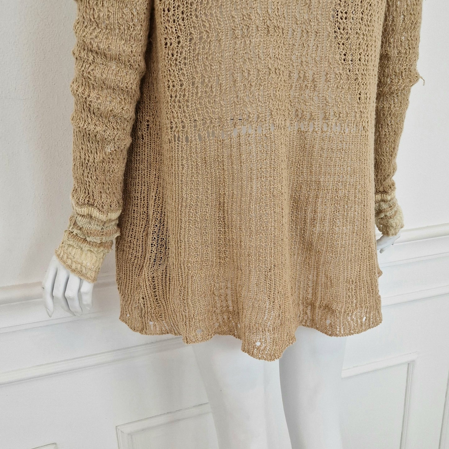 Ralph Lauren | Cardigan beige lino e seta