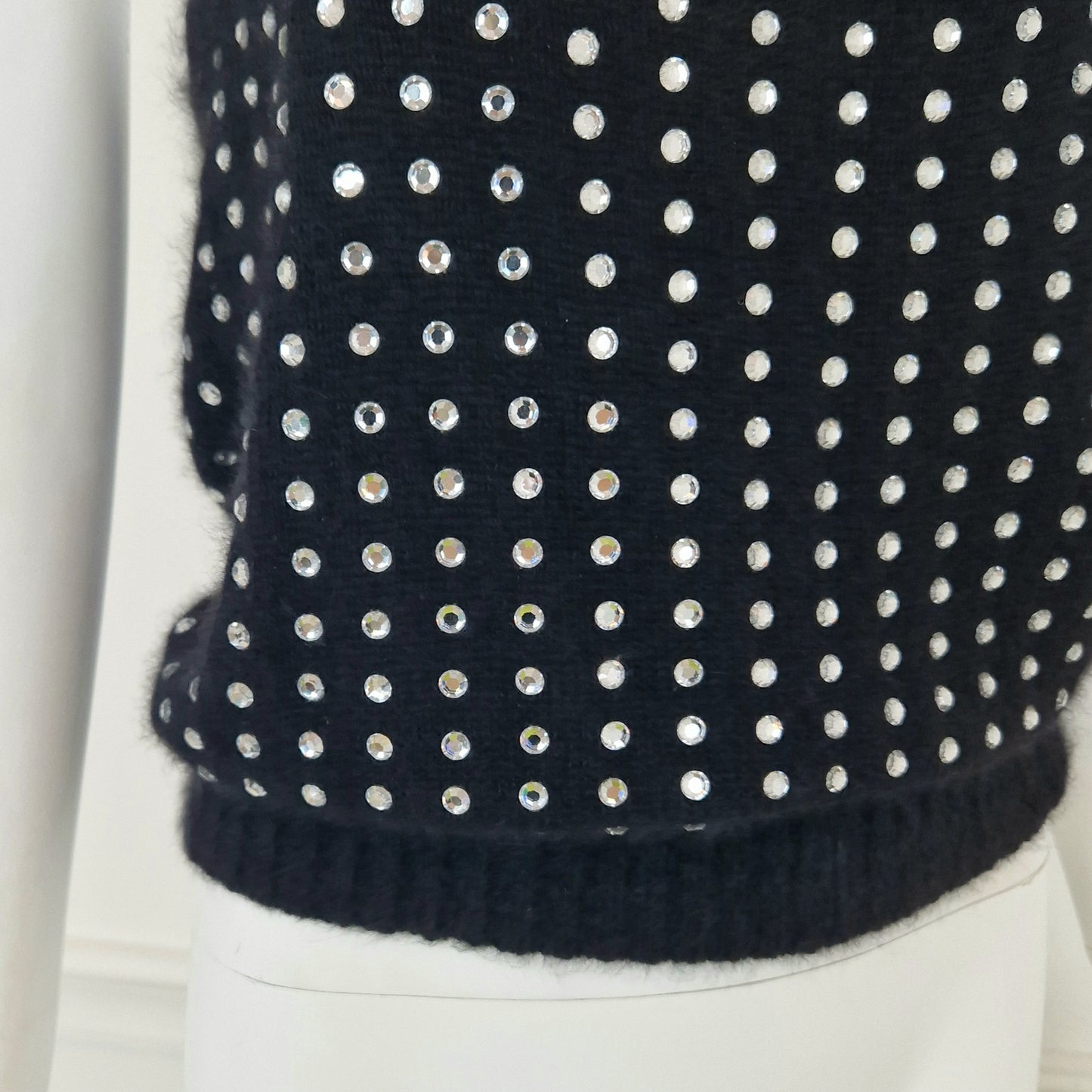 Krizia Maglia |  Top canotta vintage con strass