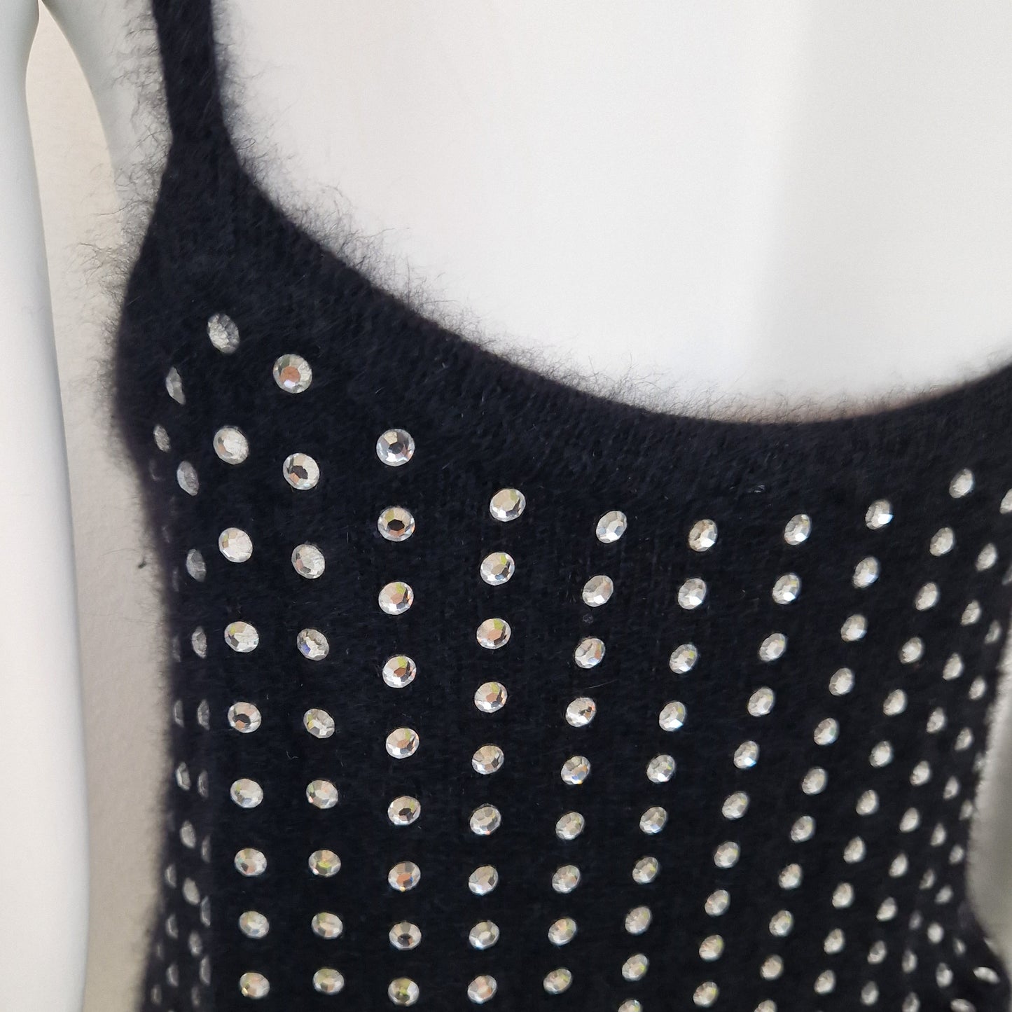 Krizia Maglia |  Top canotta vintage con strass