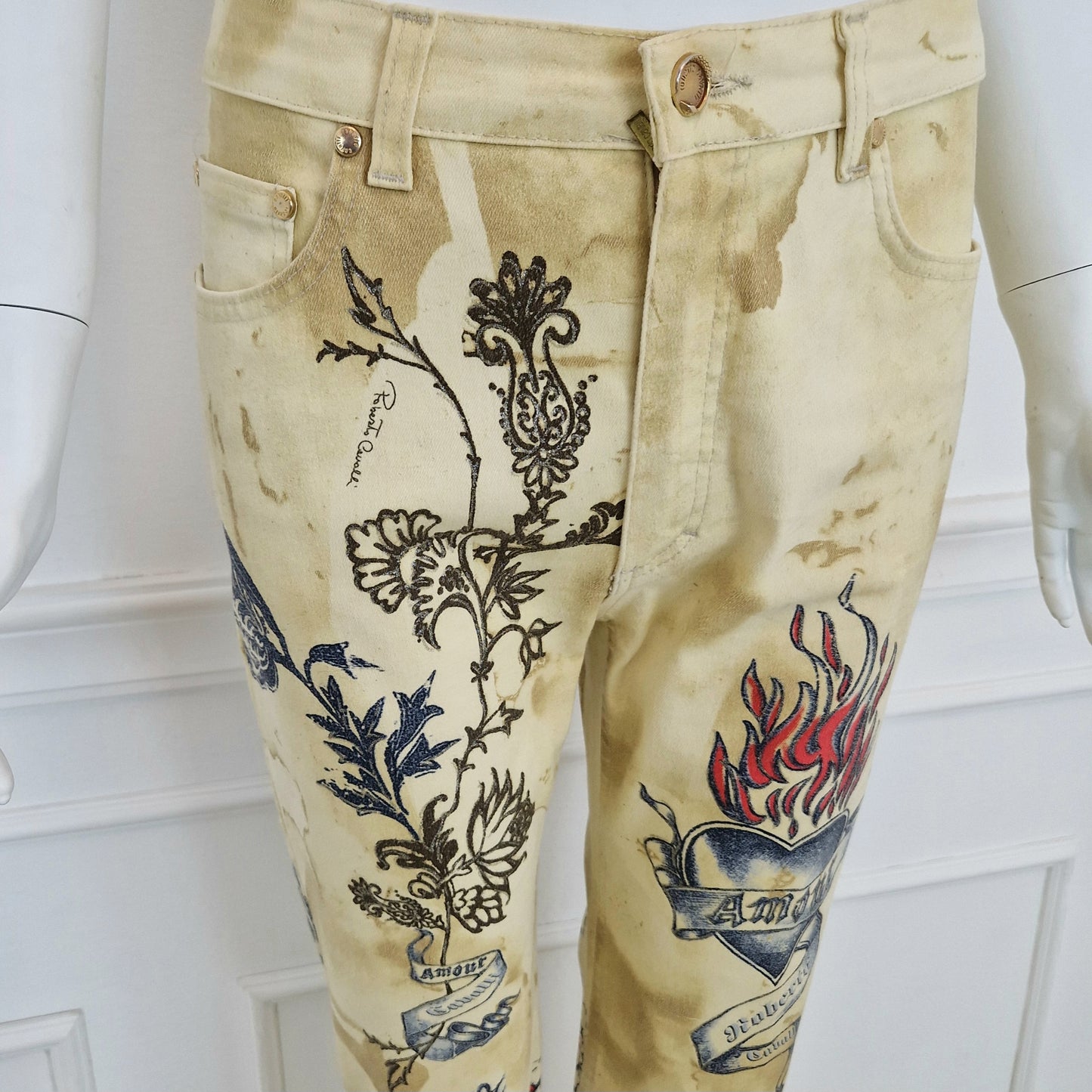 Roberto Cavalli | Jeans tattoo print 2003