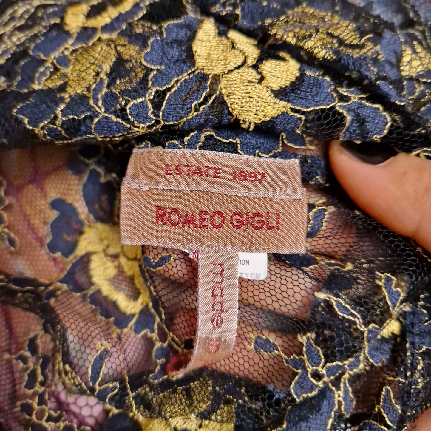 Romeo Gigli | Top in pizzo estate 1997