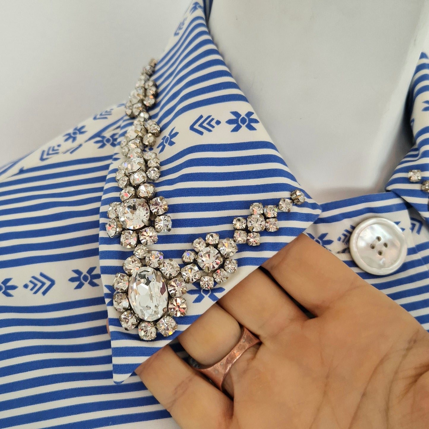 Miu Miu | Camicia fw 2015 con colletto pietre