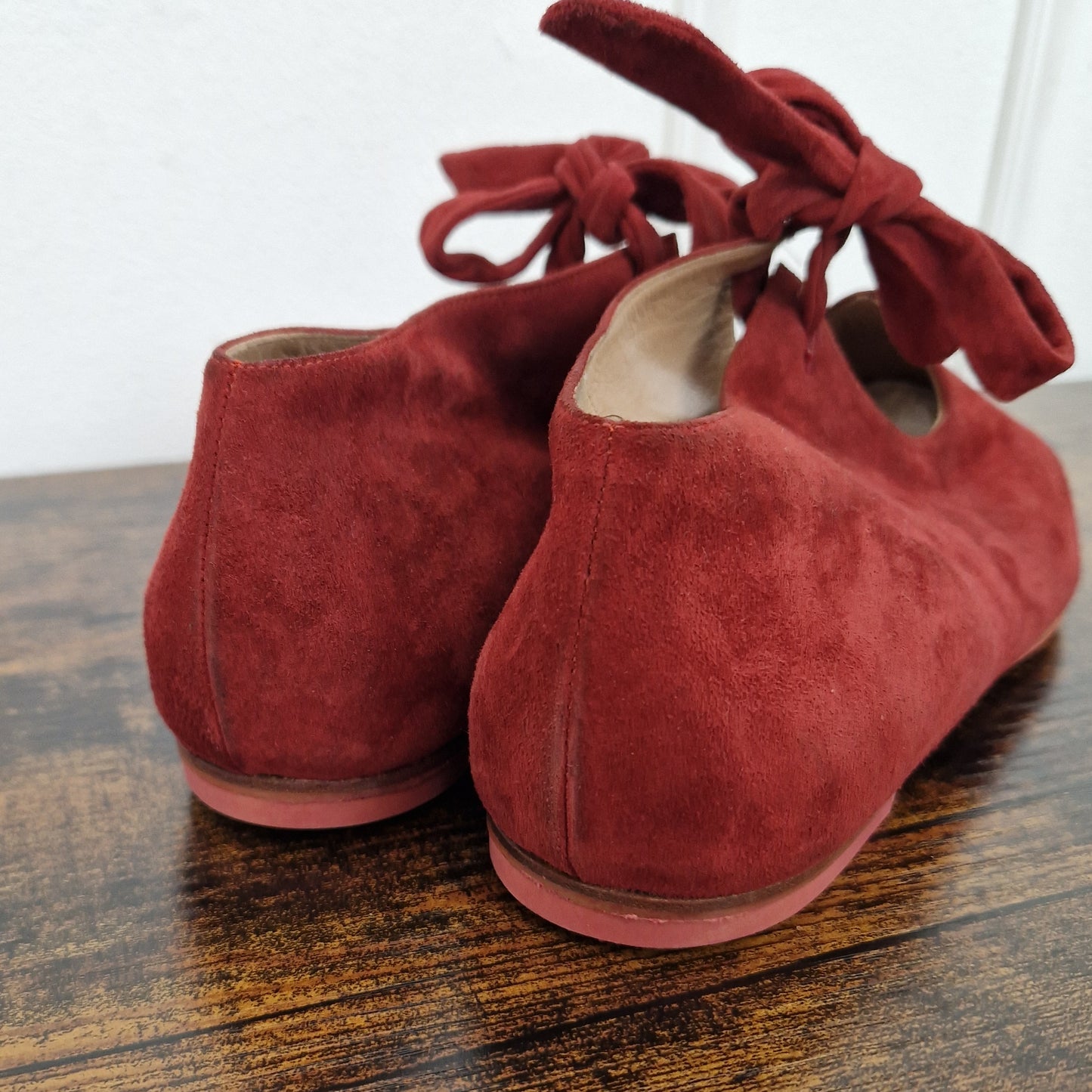 Romeo Gigli |Scarpe vintage camoscio bordeaux n.38.5