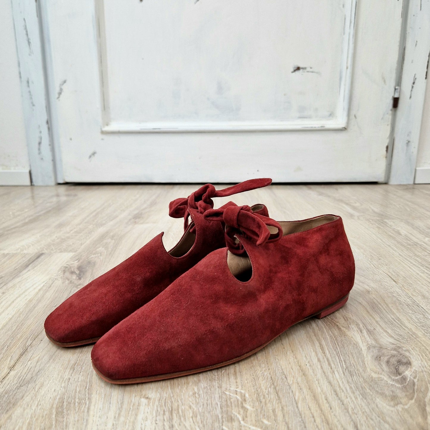 Romeo Gigli |Scarpe vintage camoscio bordeaux n.38.5