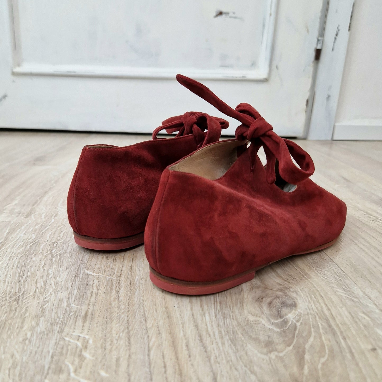 Romeo Gigli |Scarpe vintage camoscio bordeaux n.38.5