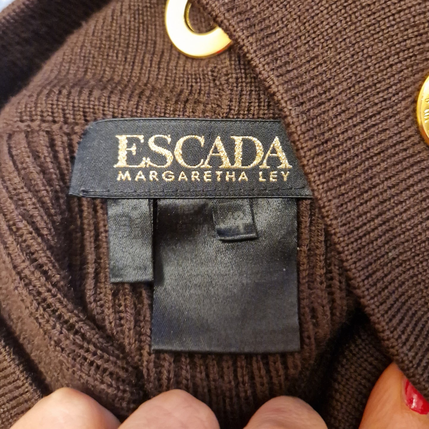 Escada | Maxi pull in lana merinos marrone