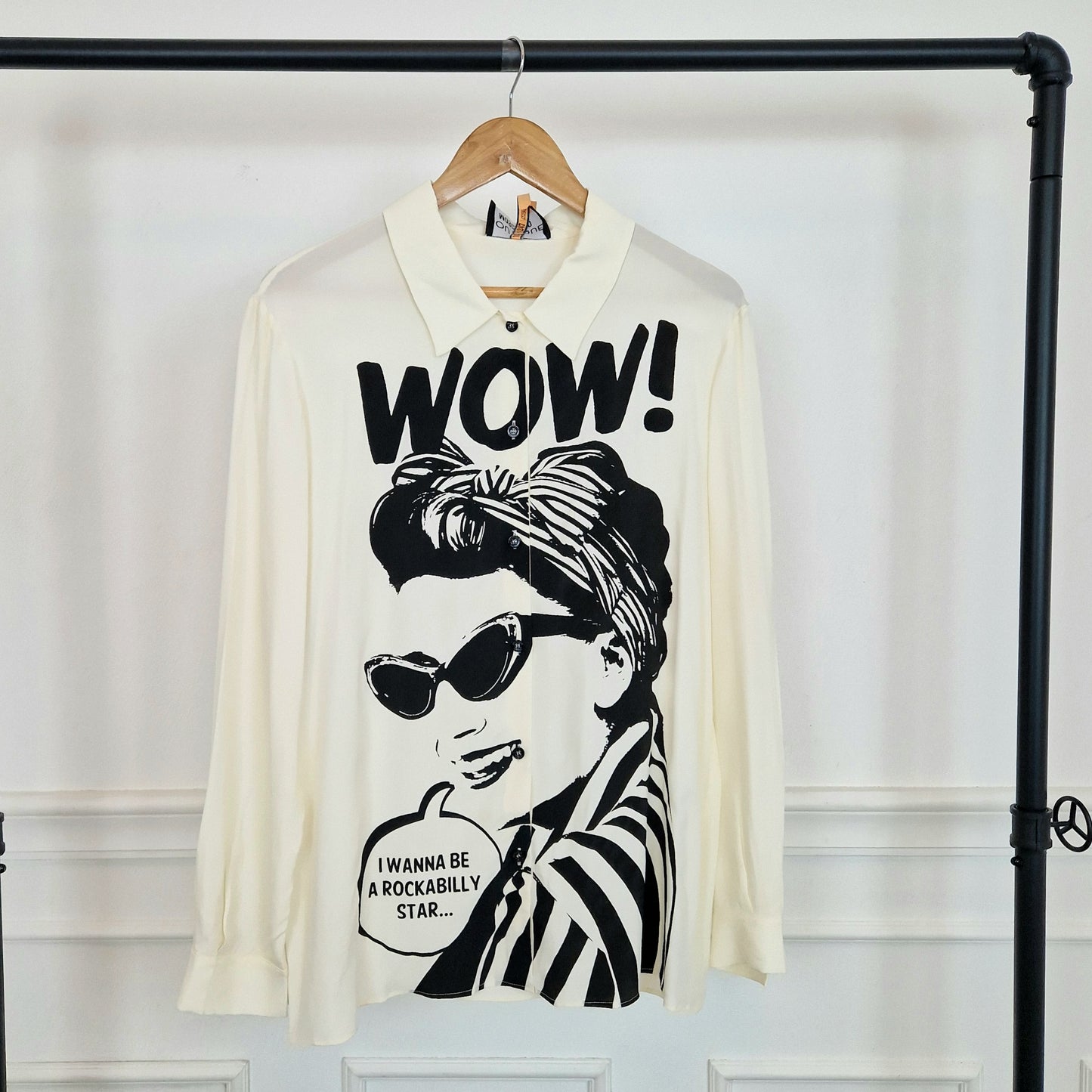 Moschino | Camicia con stampa "I wanna be a rockabilly star"