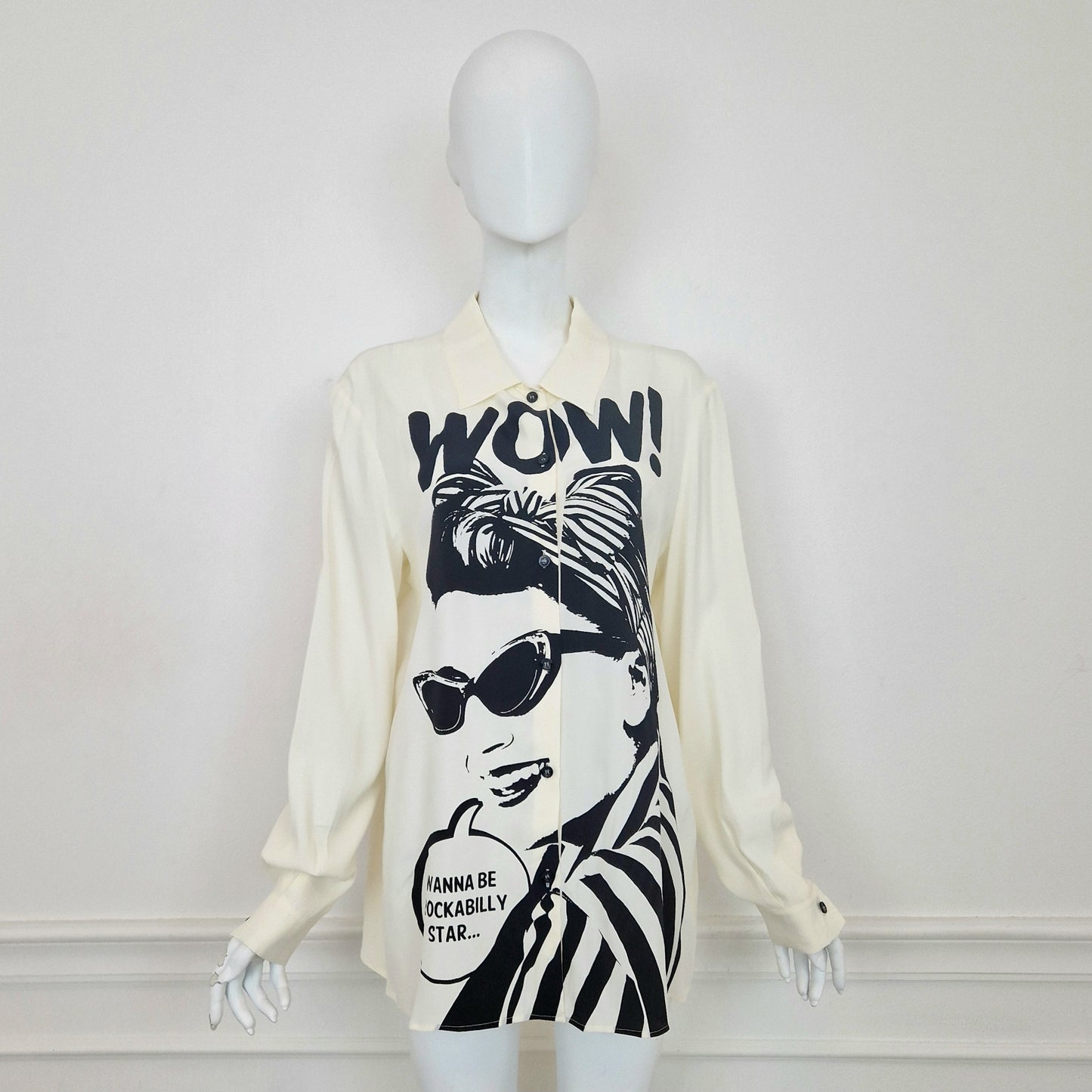 Moschino | Camicia con stampa "I wanna be a rockabilly star"