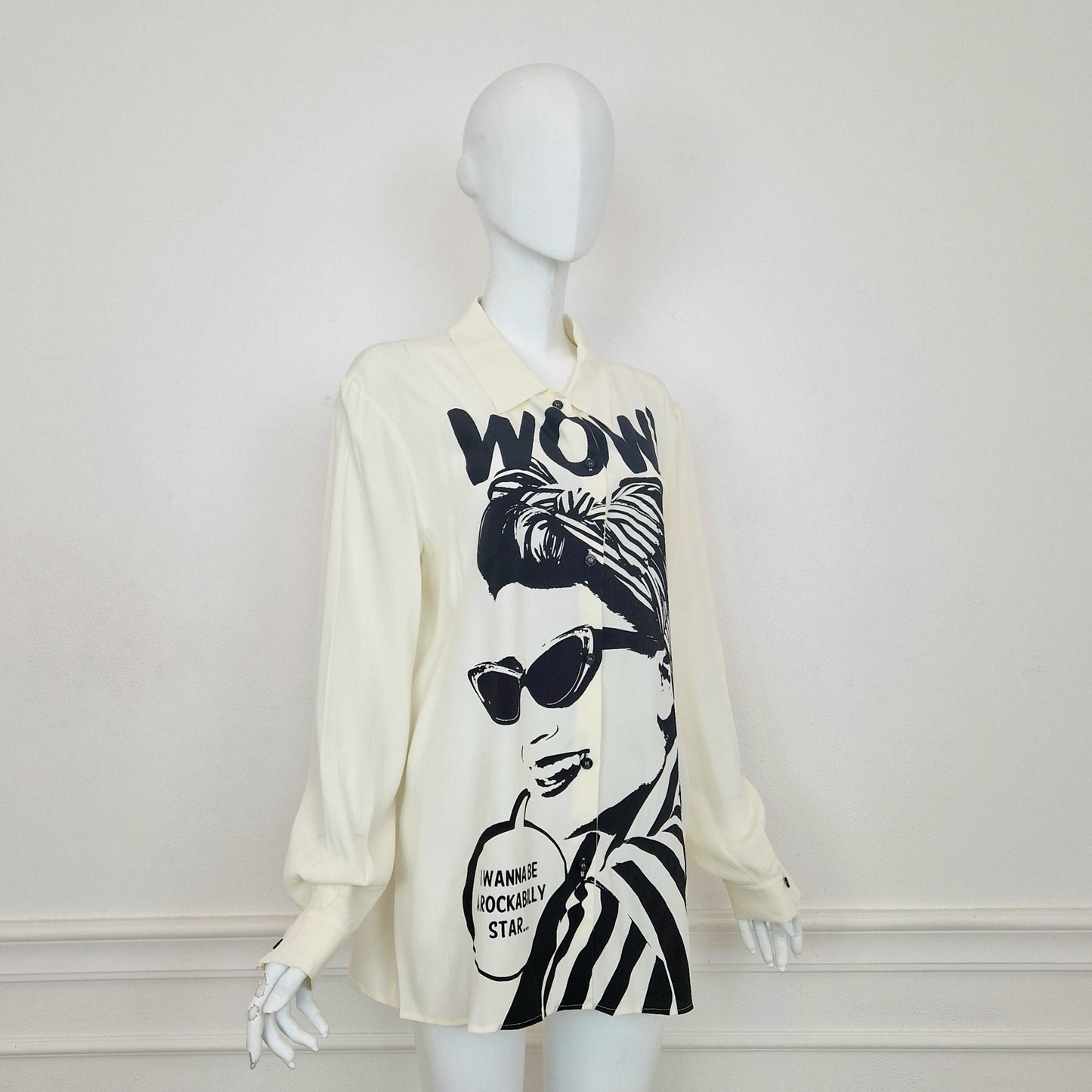 Moschino | Camicia con stampa "I wanna be a rockabilly star"