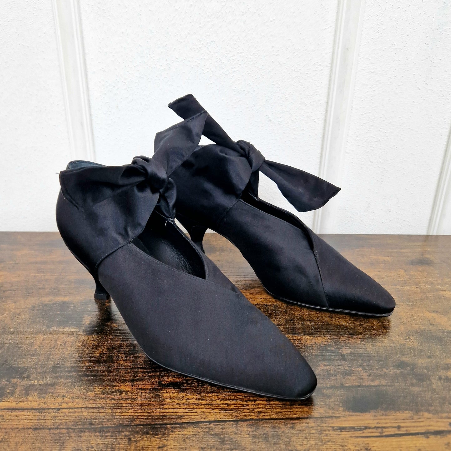 Romeo Gigli | Scarpe vintage raso nero