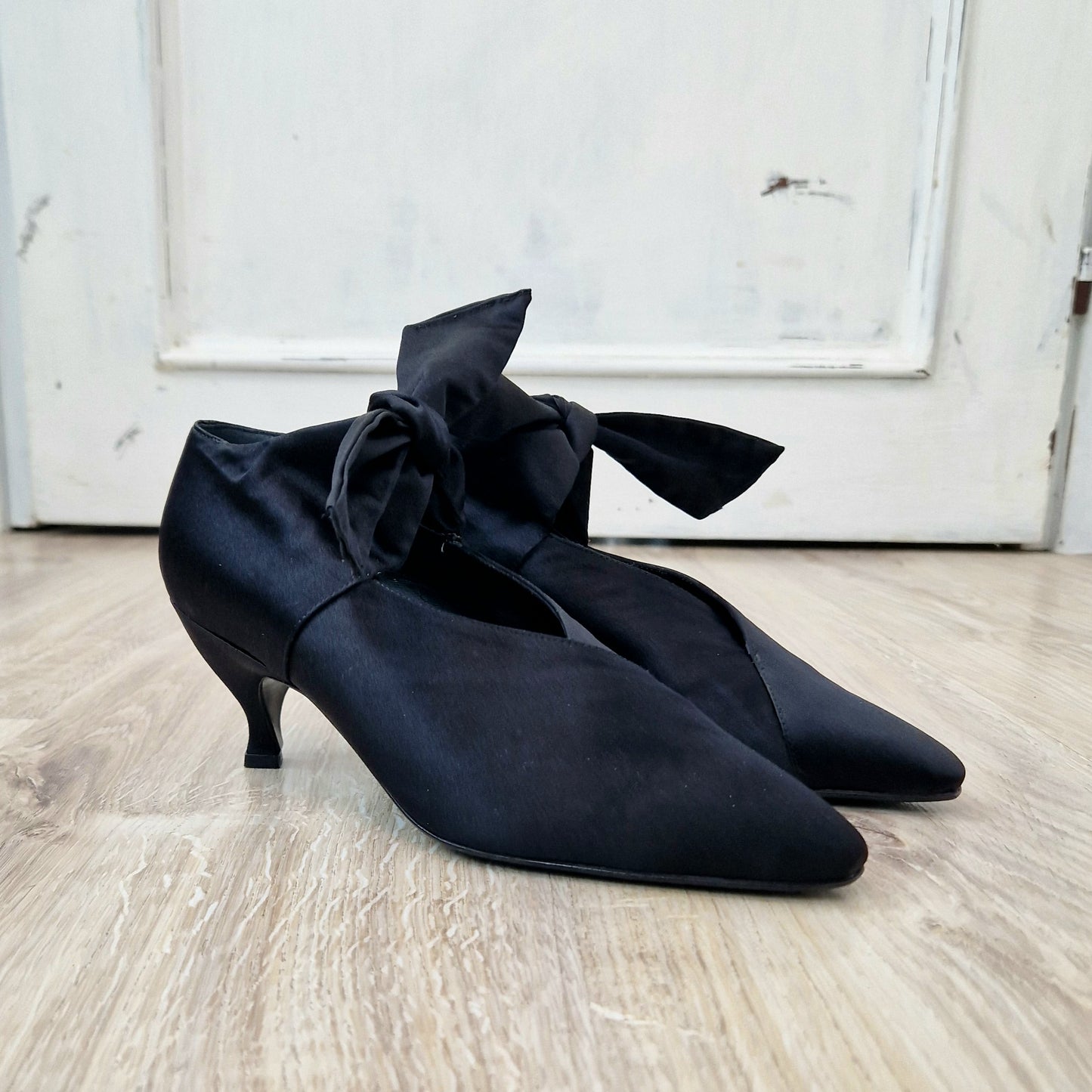 Romeo Gigli | Scarpe vintage raso nero