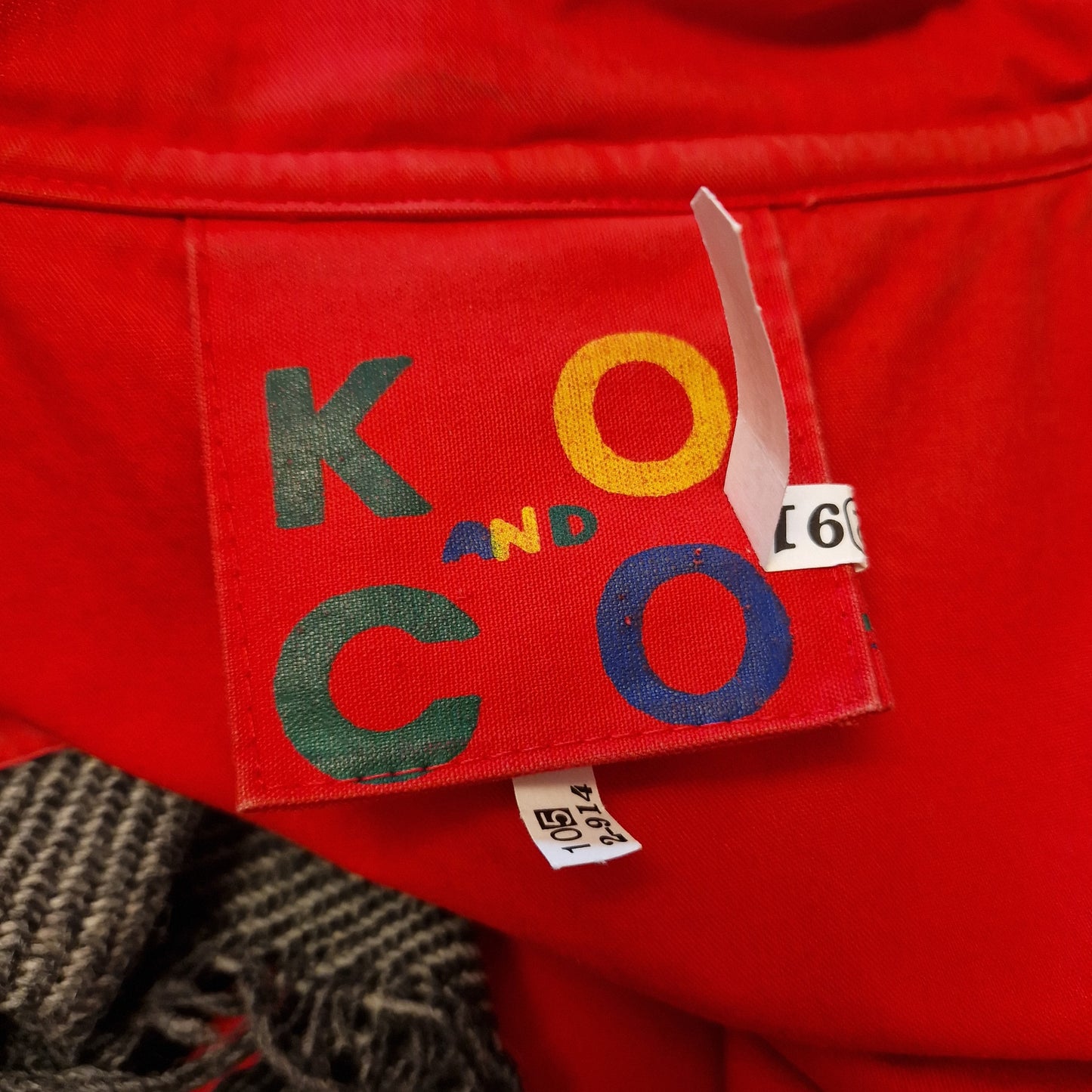 Ko and Co | Giaccone vintage grigio e rosso