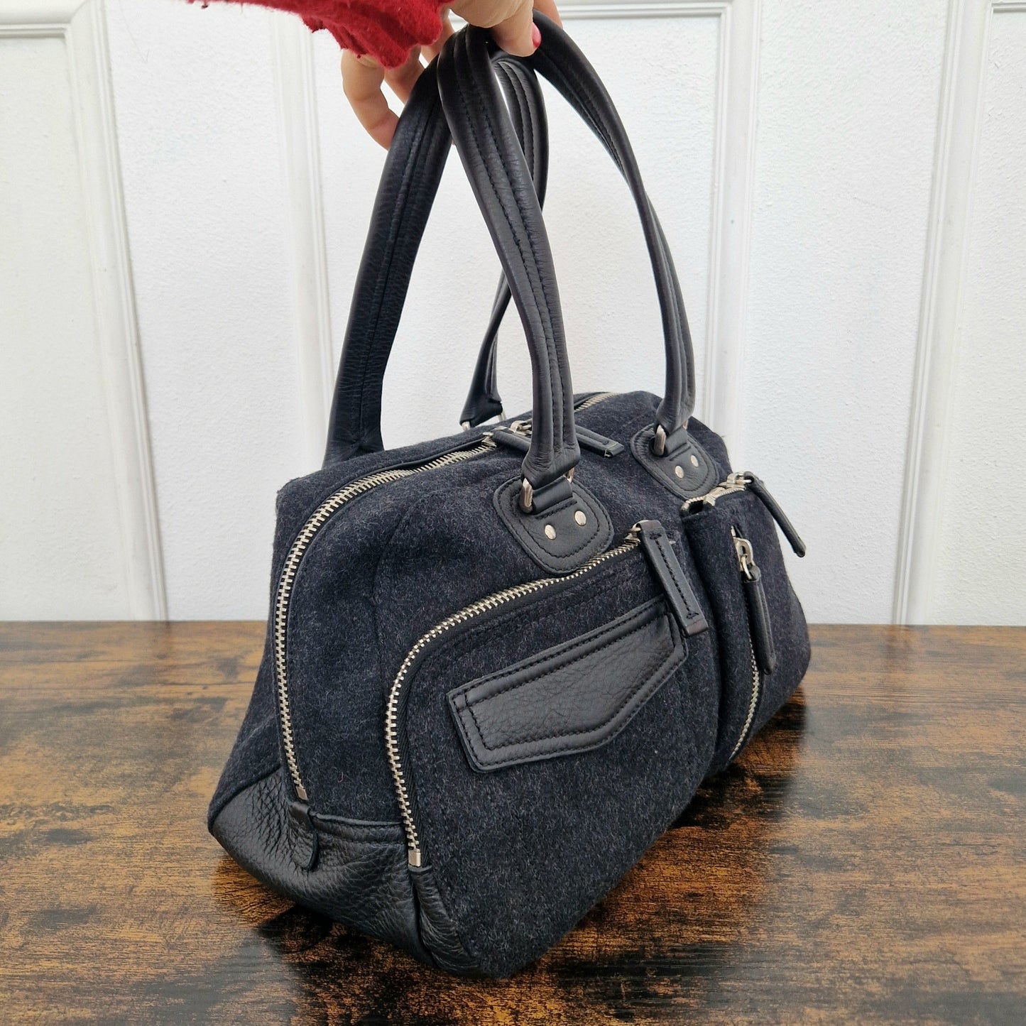 Prada | Borsa vintage in lana e pelle