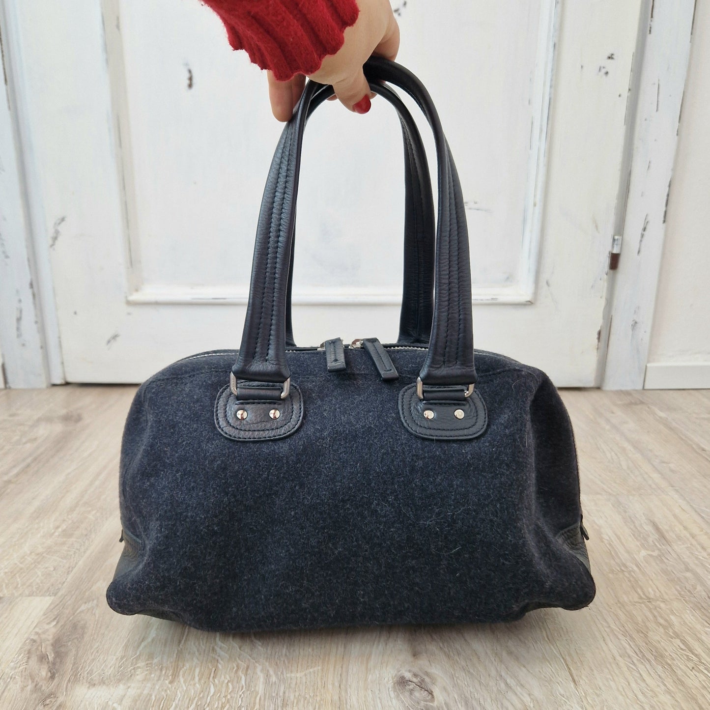 Prada | Borsa vintage in lana e pelle