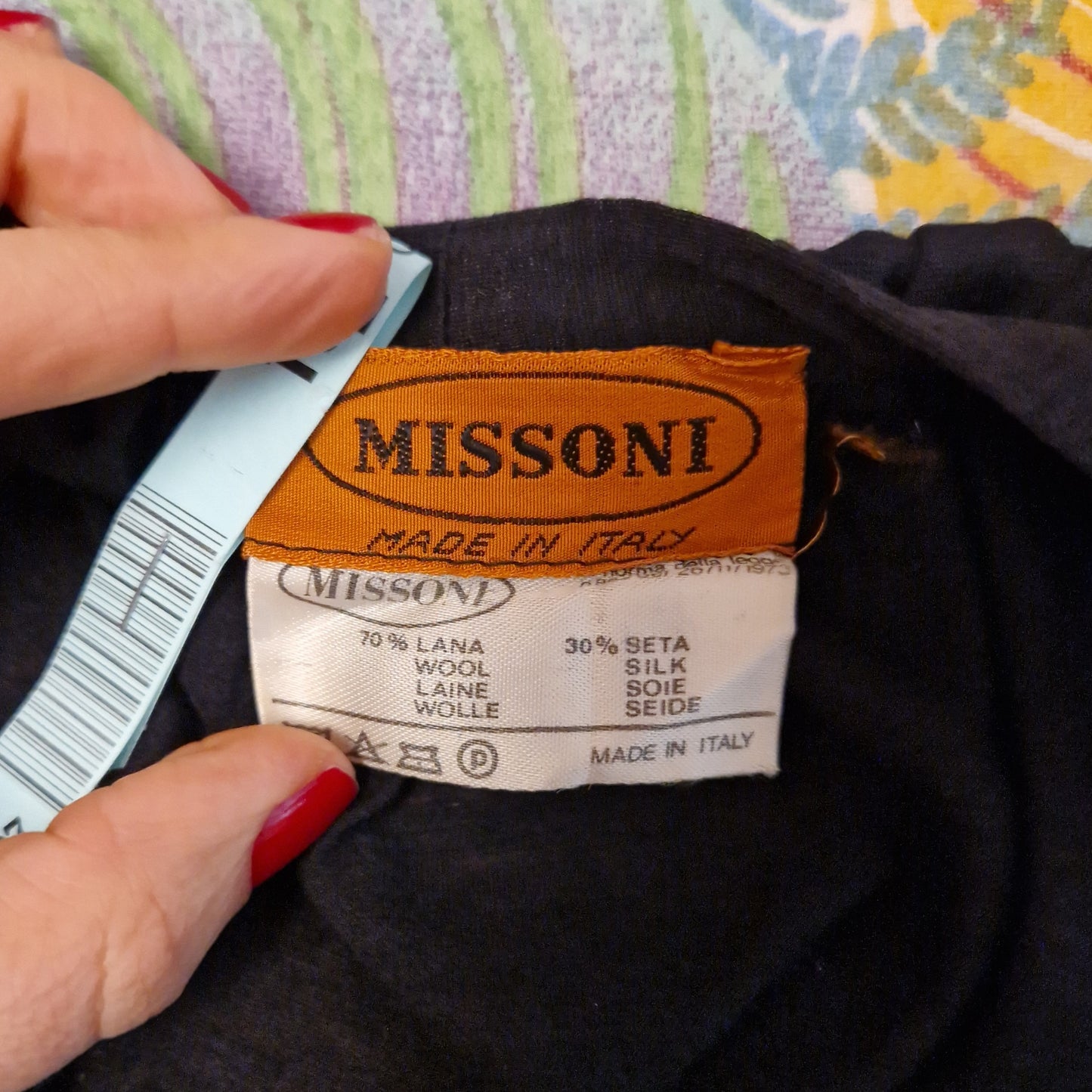 Missoni | Abito vintage nero lana e seta