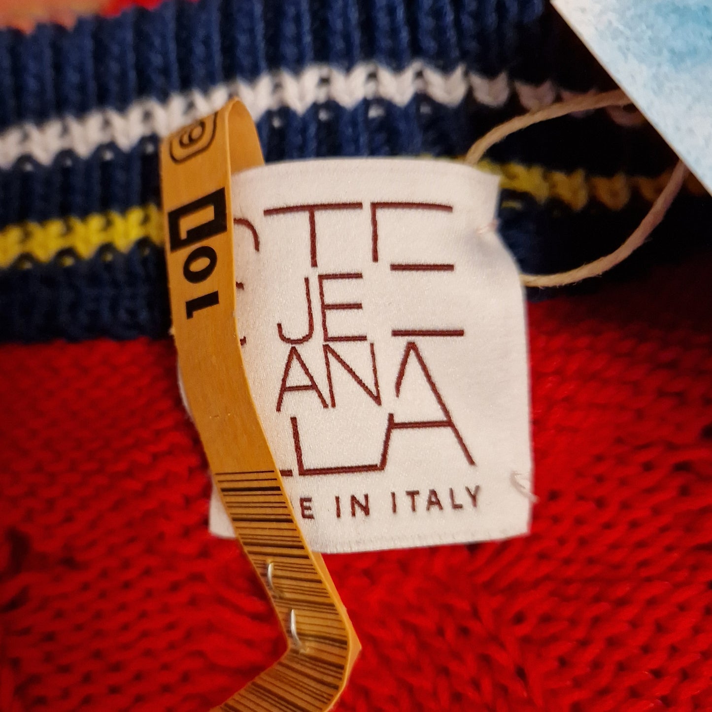 Stella Jean | Abito rosso in maglia di cotone 2017