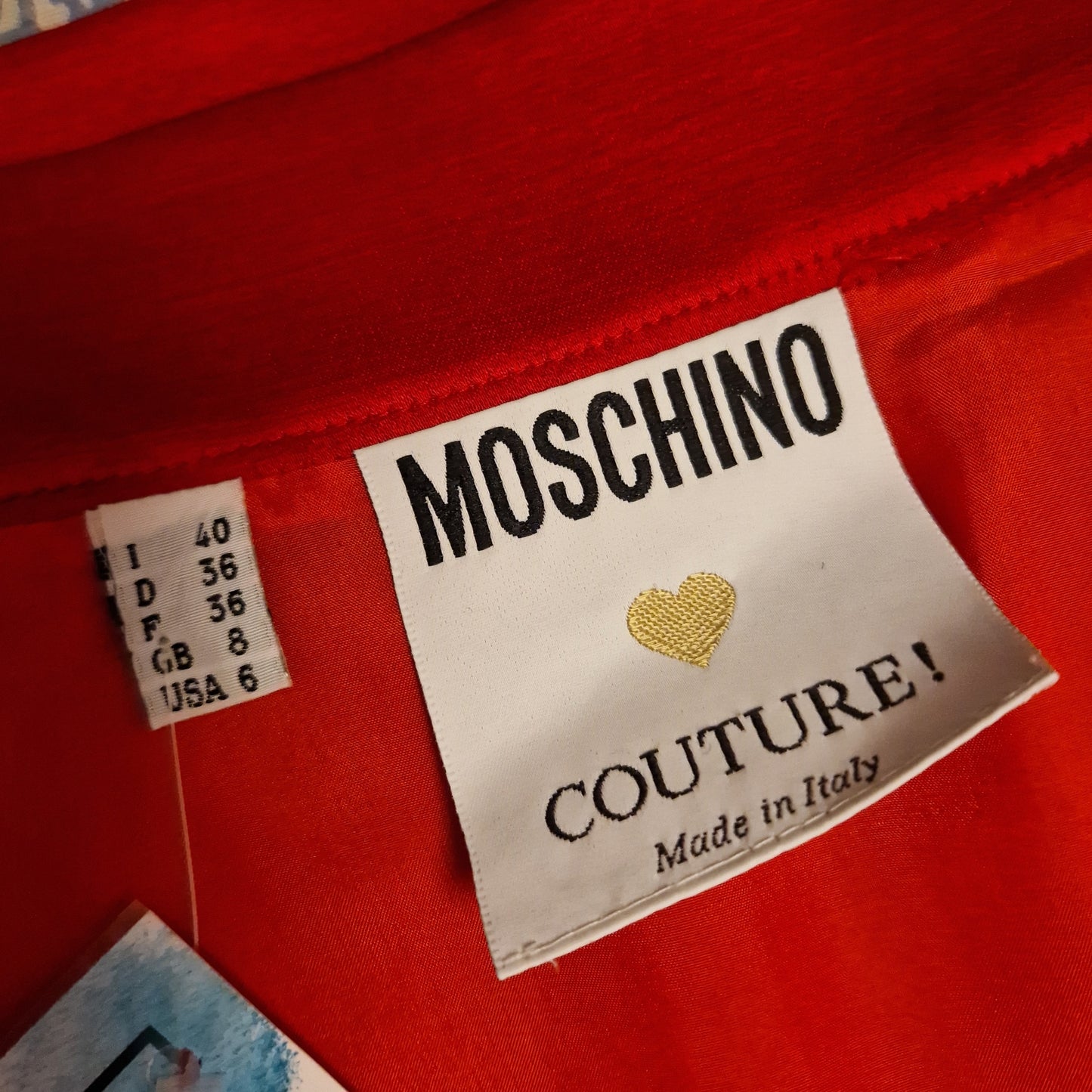 Moschino Couture | Gonna rossa maxi bottoni oro