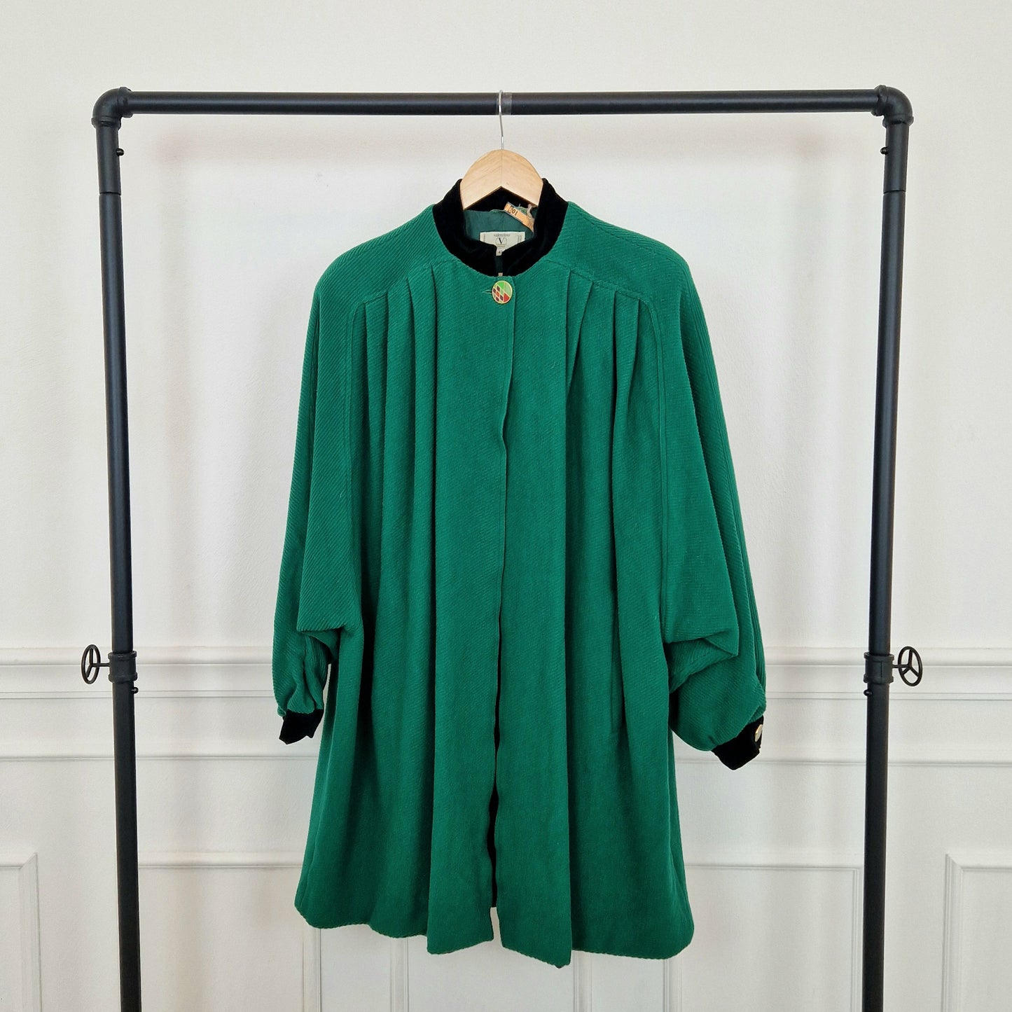 Valentino | Cappotto verde manica ampia