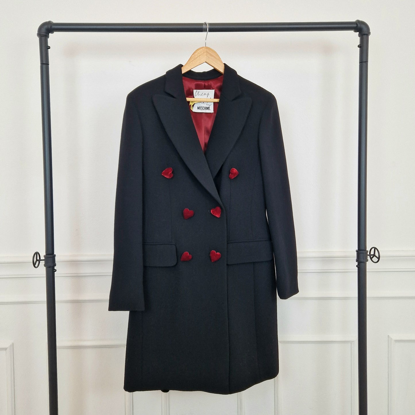 Moschino | Cappotto bottoni cuore