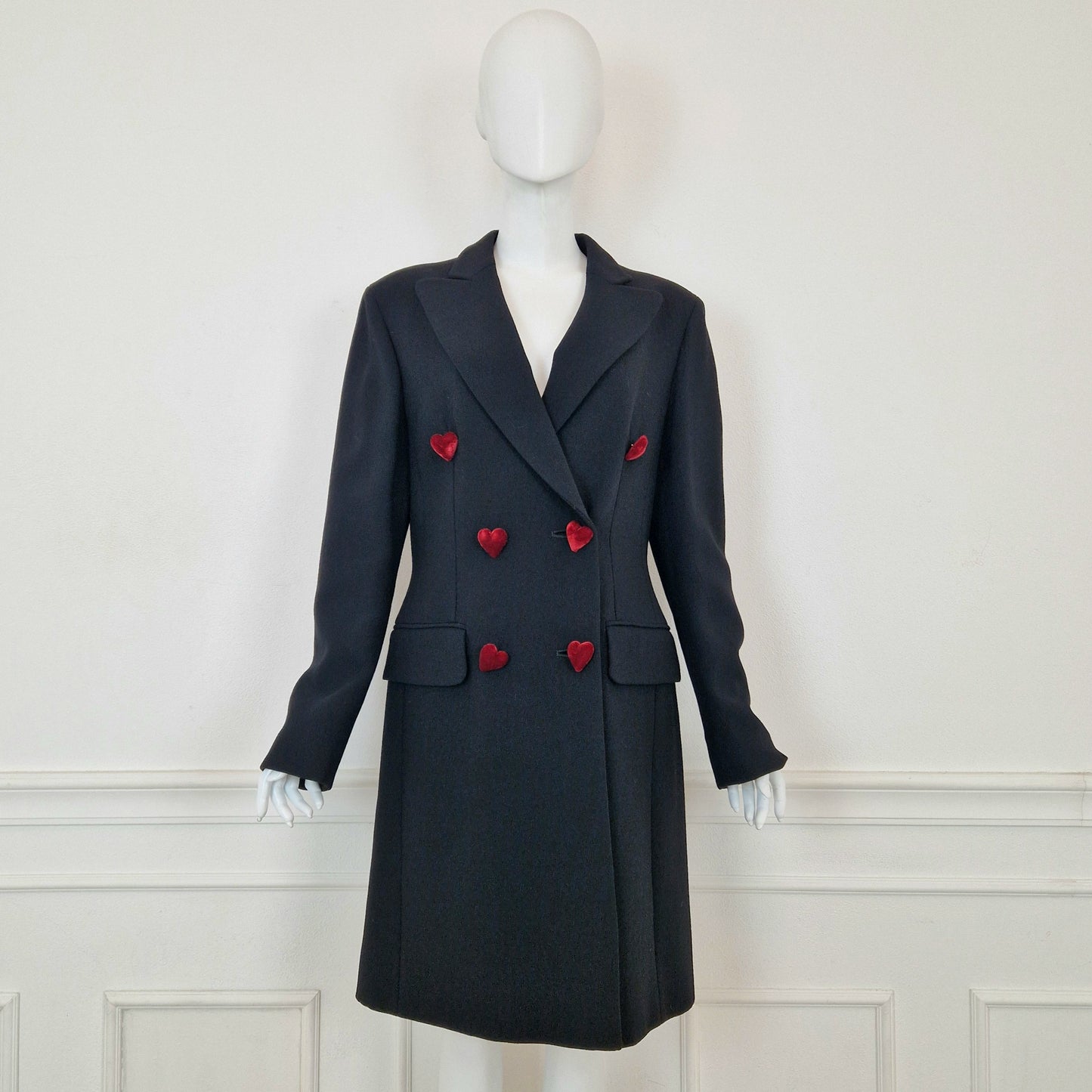 Moschino | Cappotto bottoni cuore