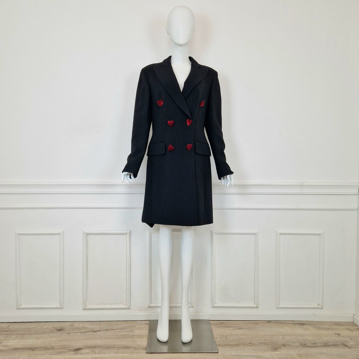 Moschino | Cappotto bottoni cuore