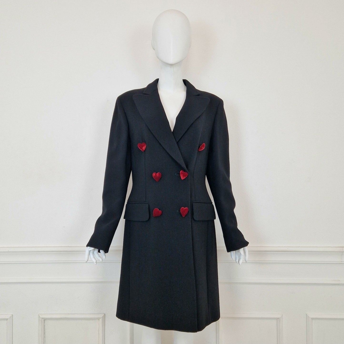 Moschino | Cappotto bottoni cuore