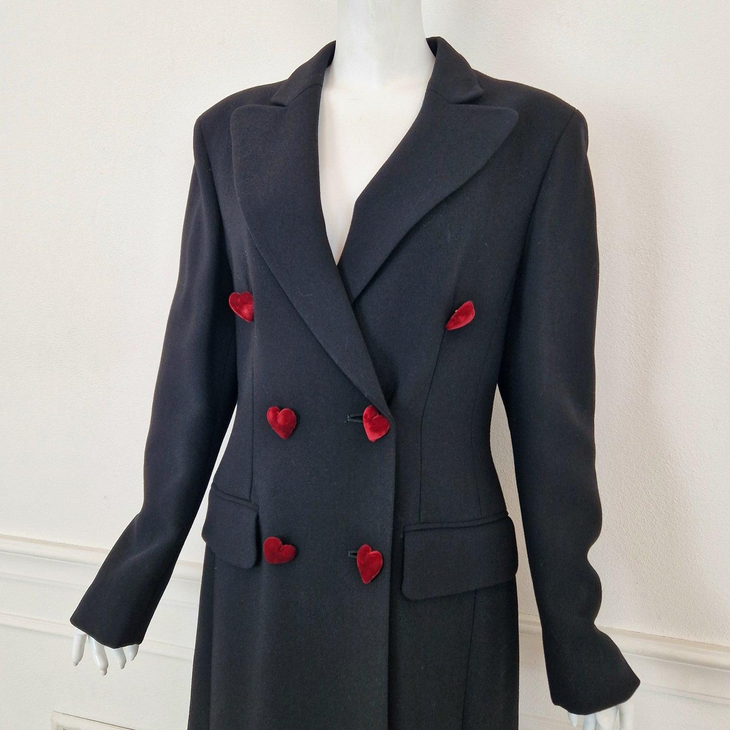 Moschino | Cappotto bottoni cuore