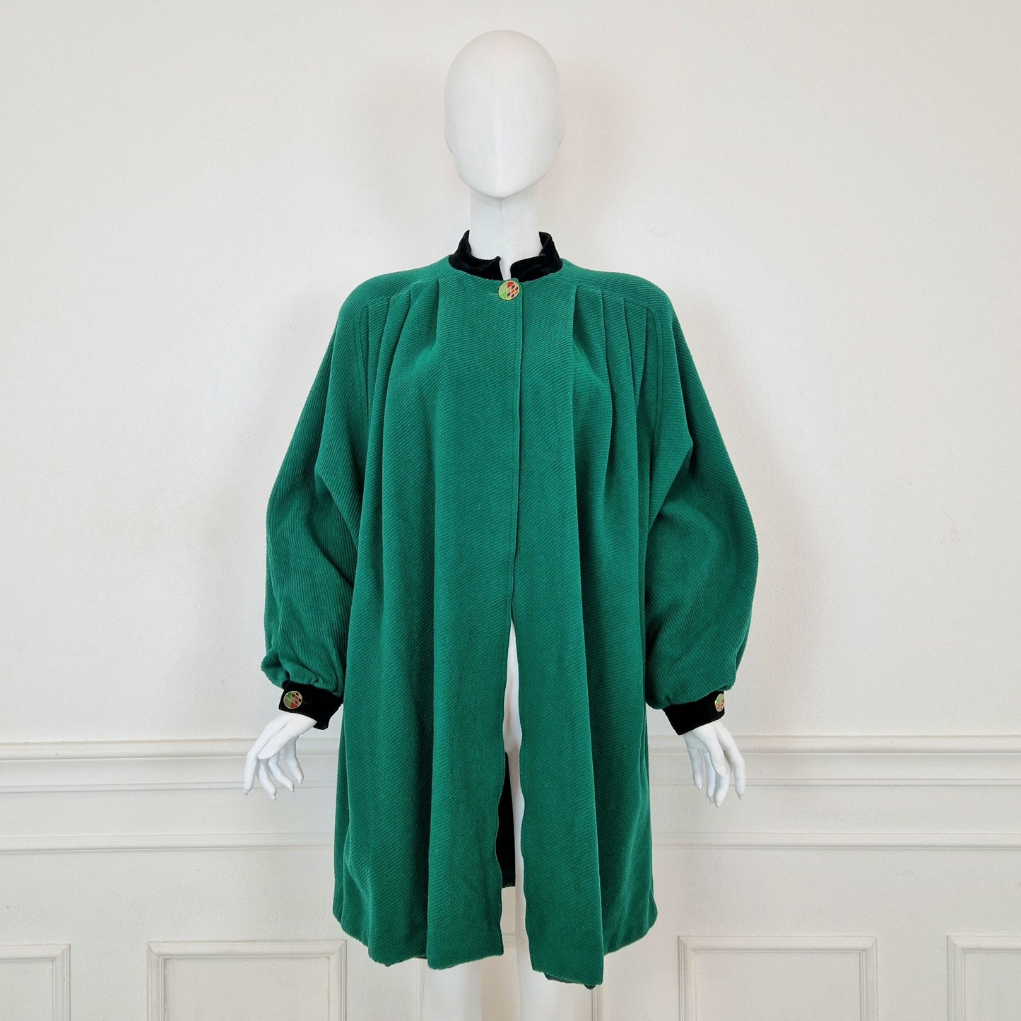 Valentino | Cappotto verde manica ampia