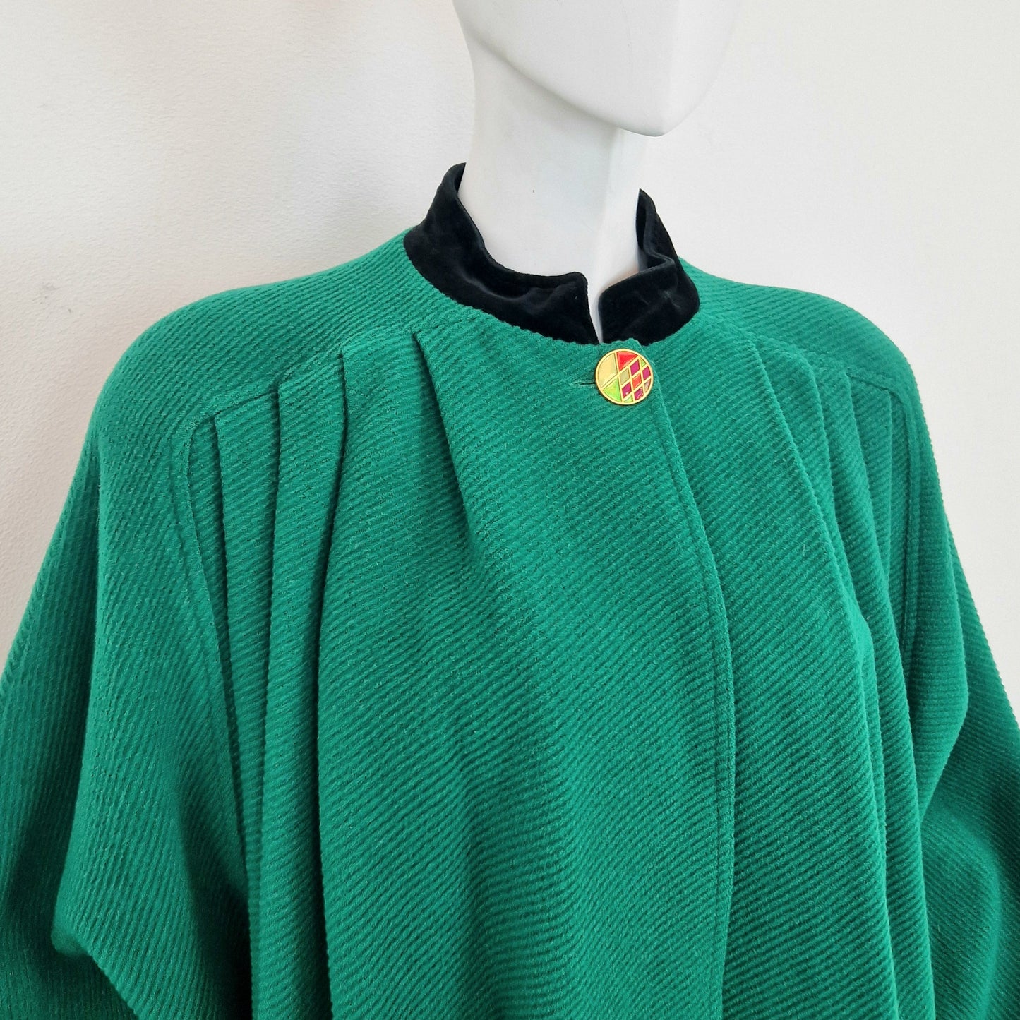 Valentino | Cappotto verde manica ampia