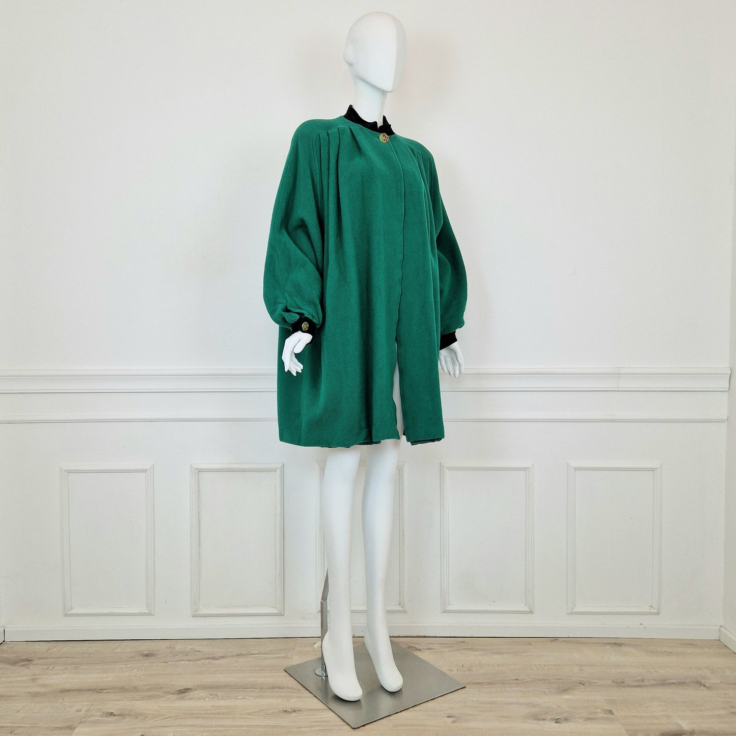 Valentino | Cappotto verde manica ampia