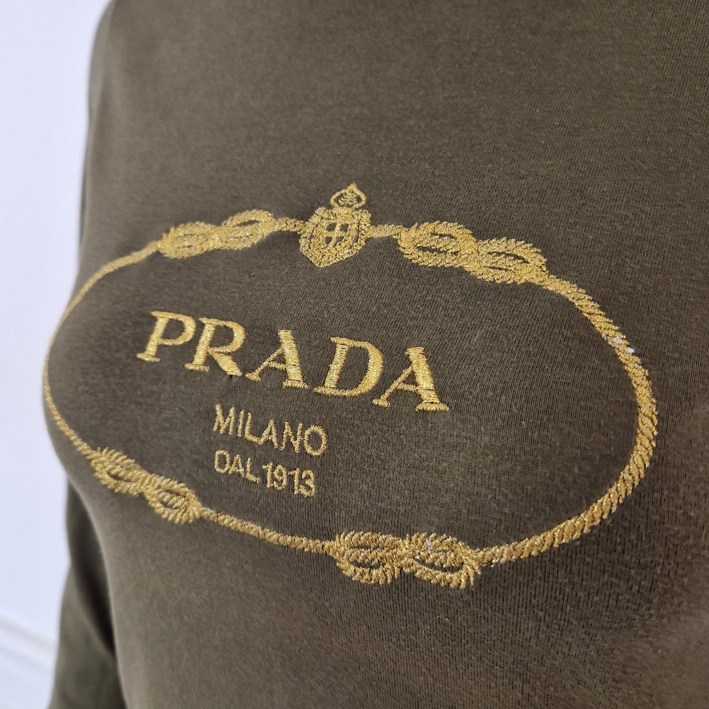 Prada | T Shirt manica lunga ricamo