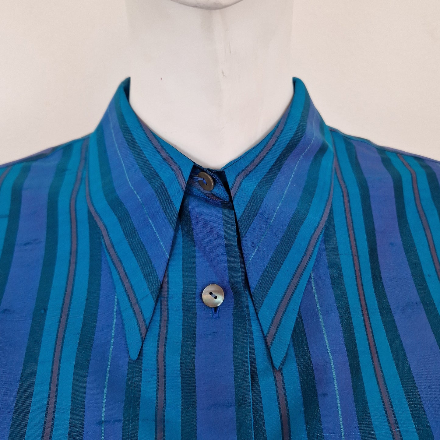 Romeo Gigli | Camicia in seta righe 1991