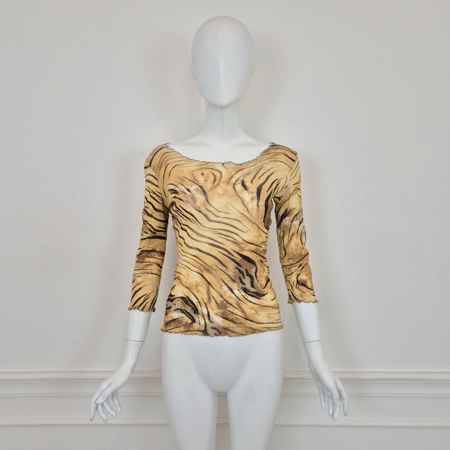 Roberto Cavalli Class | Top velato animalier