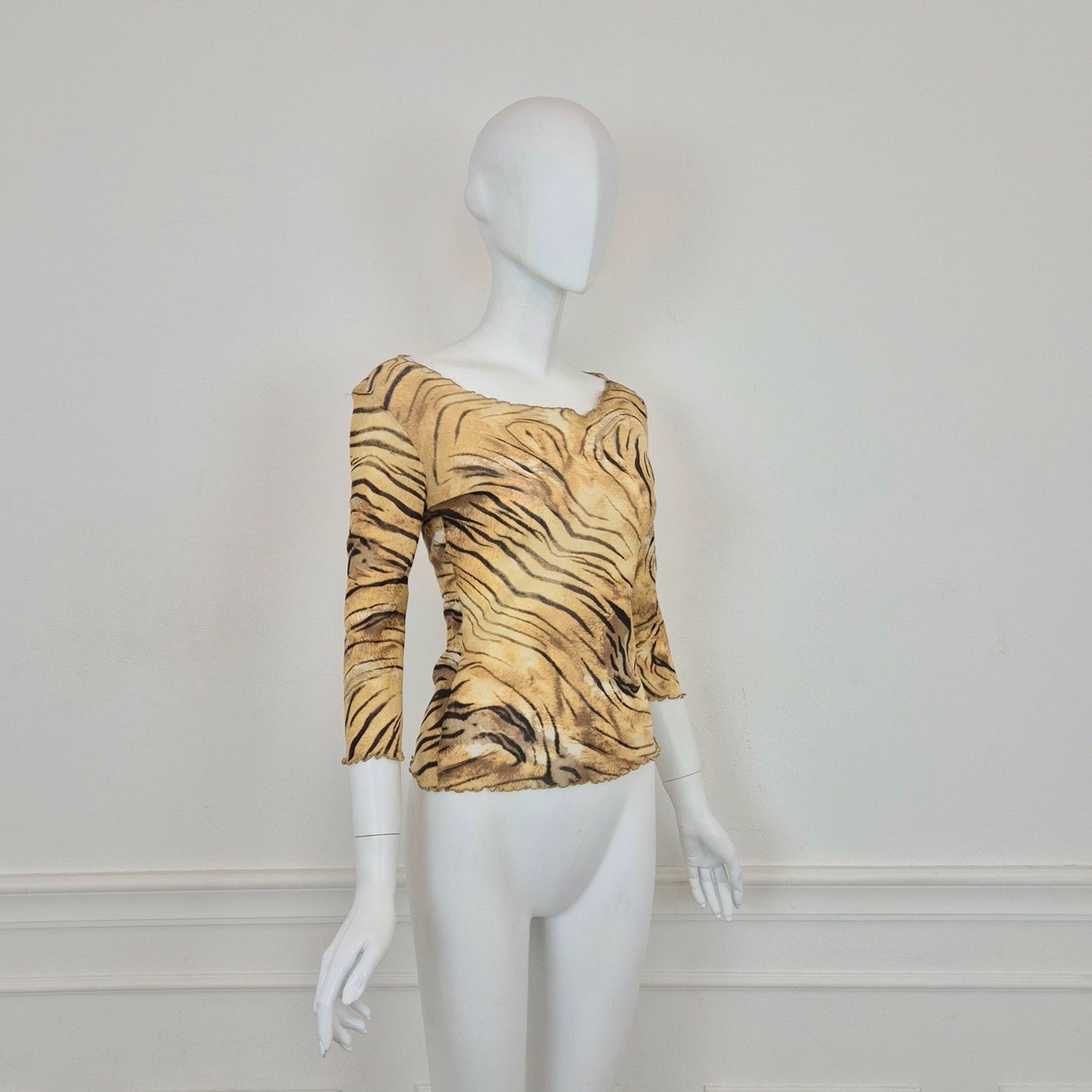 Roberto Cavalli Class | Top velato animalier