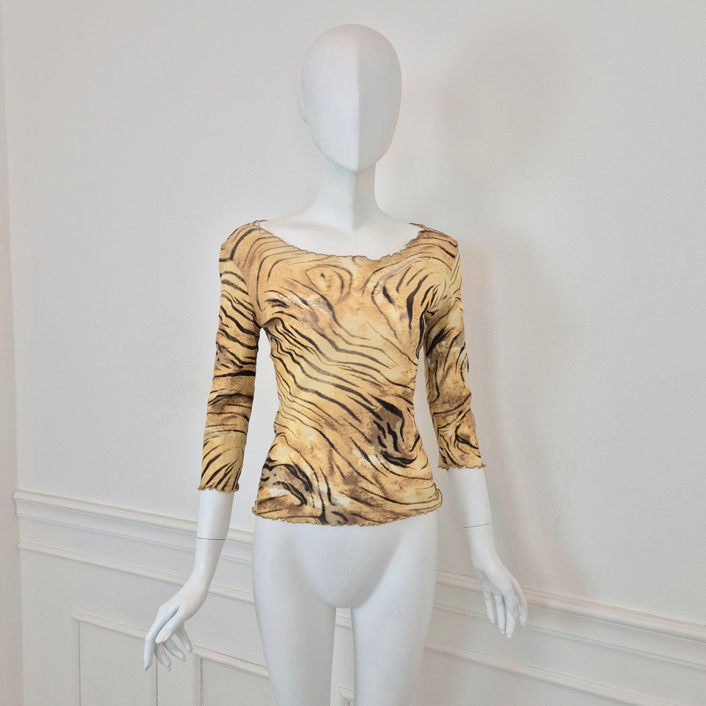 Roberto Cavalli Class | Top velato animalier