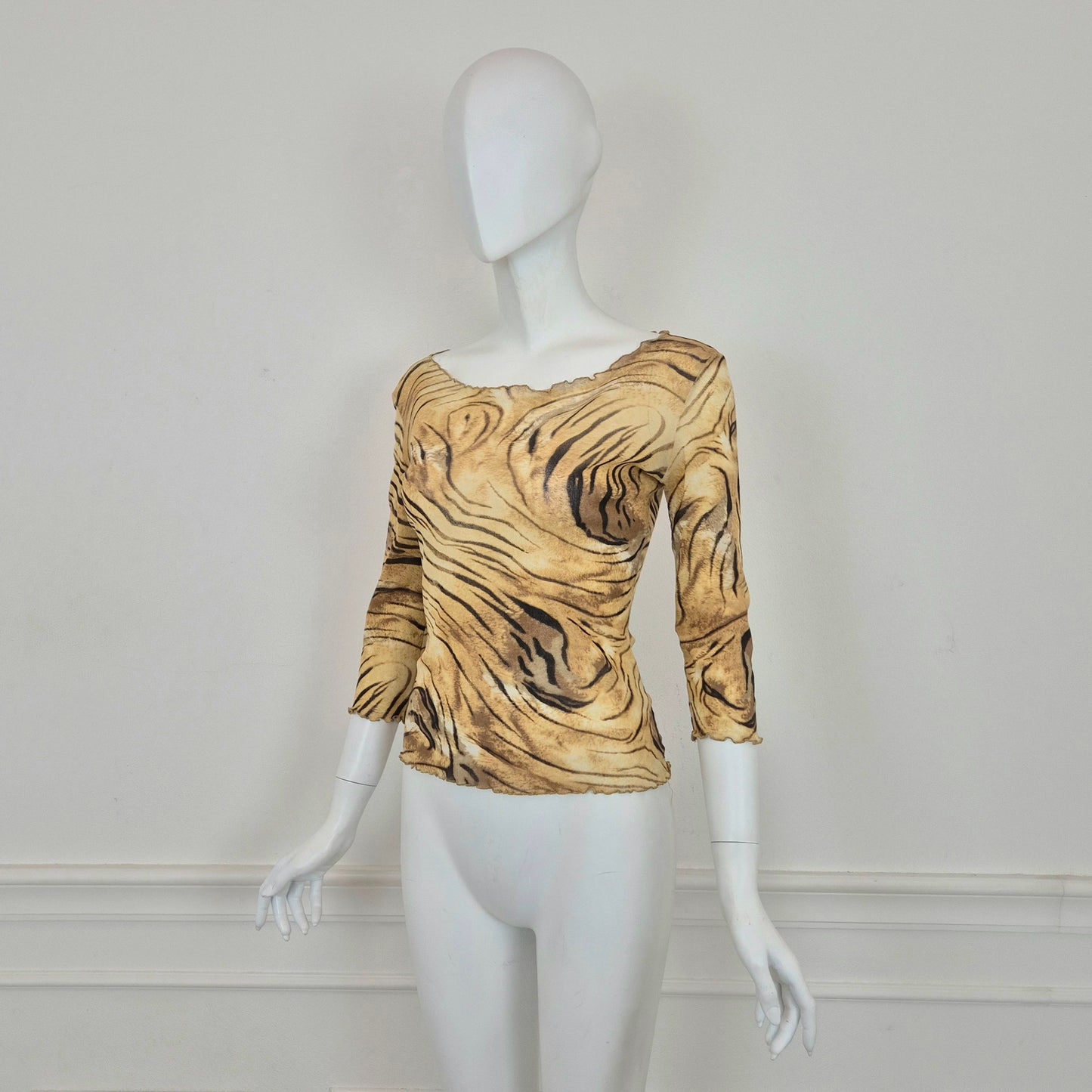 Roberto Cavalli Class | Top velato animalier