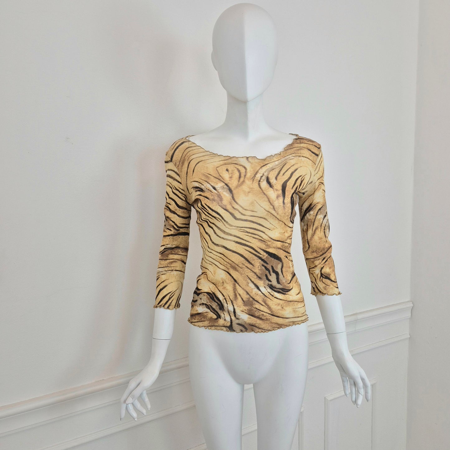 Roberto Cavalli Class | Top velato animalier