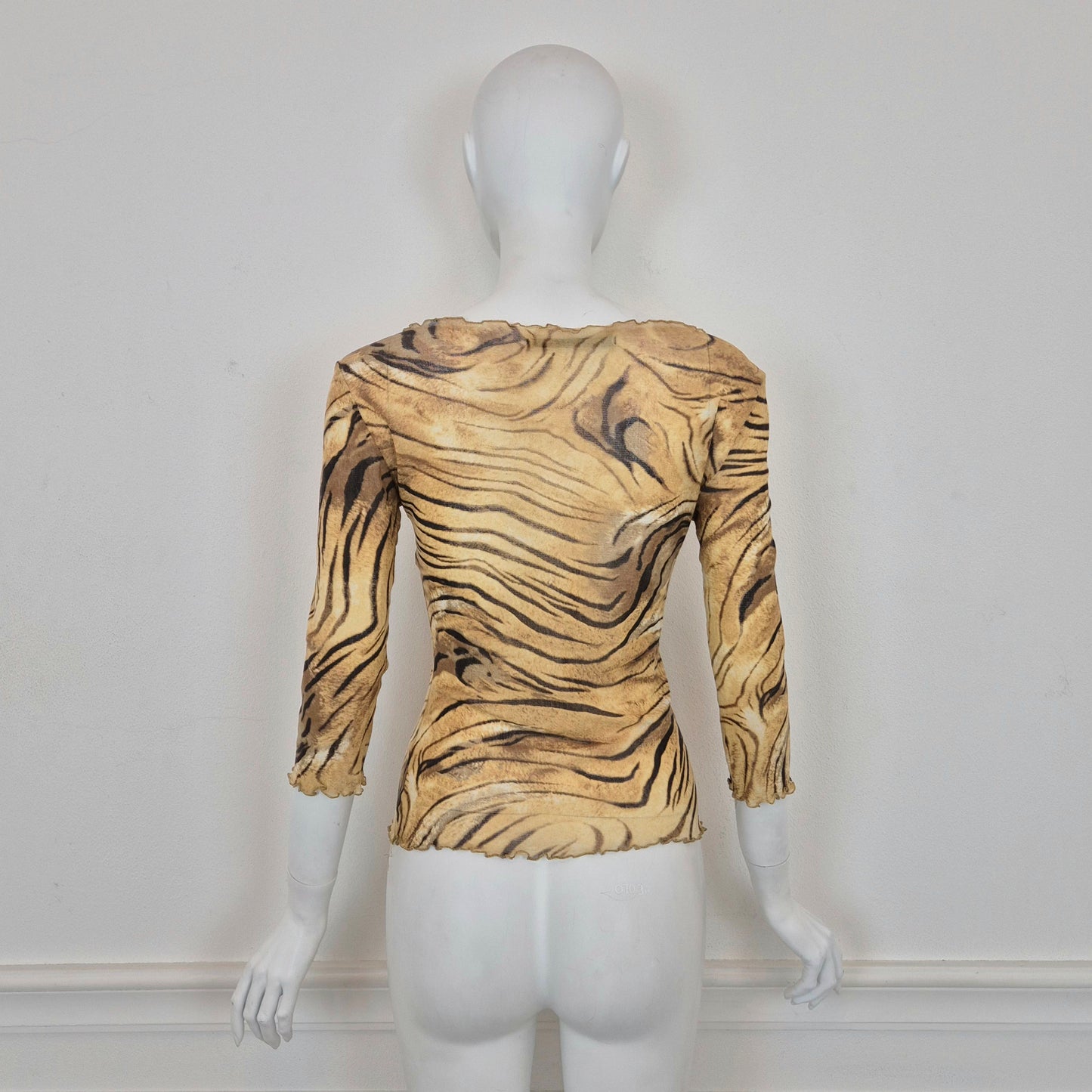 Roberto Cavalli Class | Top velato animalier