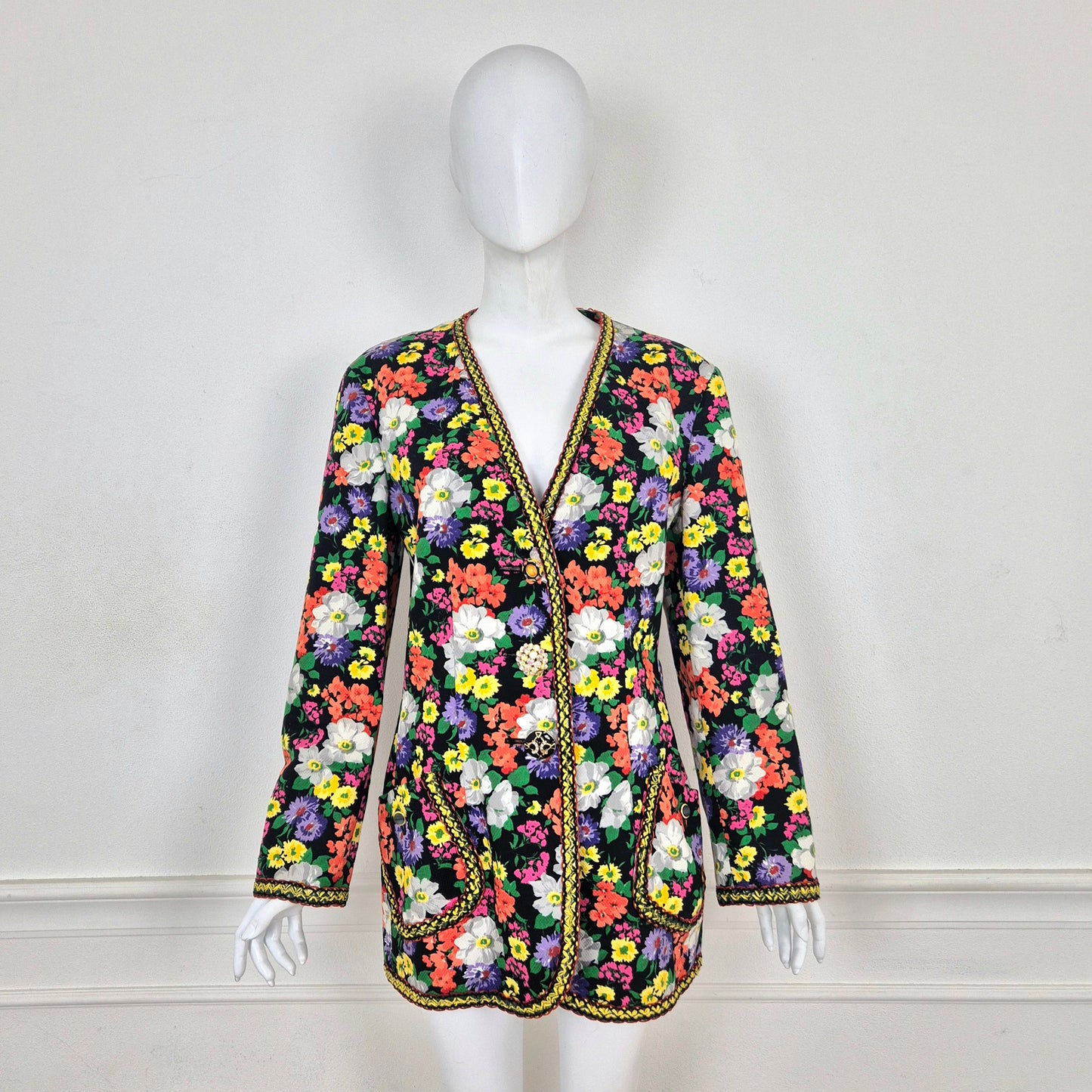 Moschino Couture | Blazer a fiori in cotone