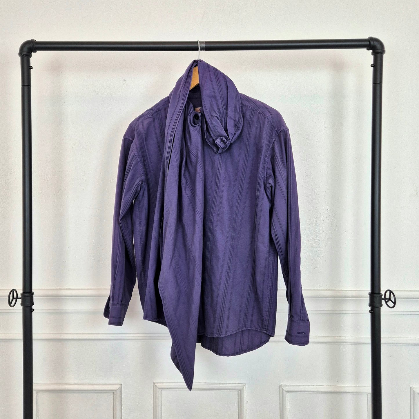 Romeo Gigli | Camicia viola cotone rigato