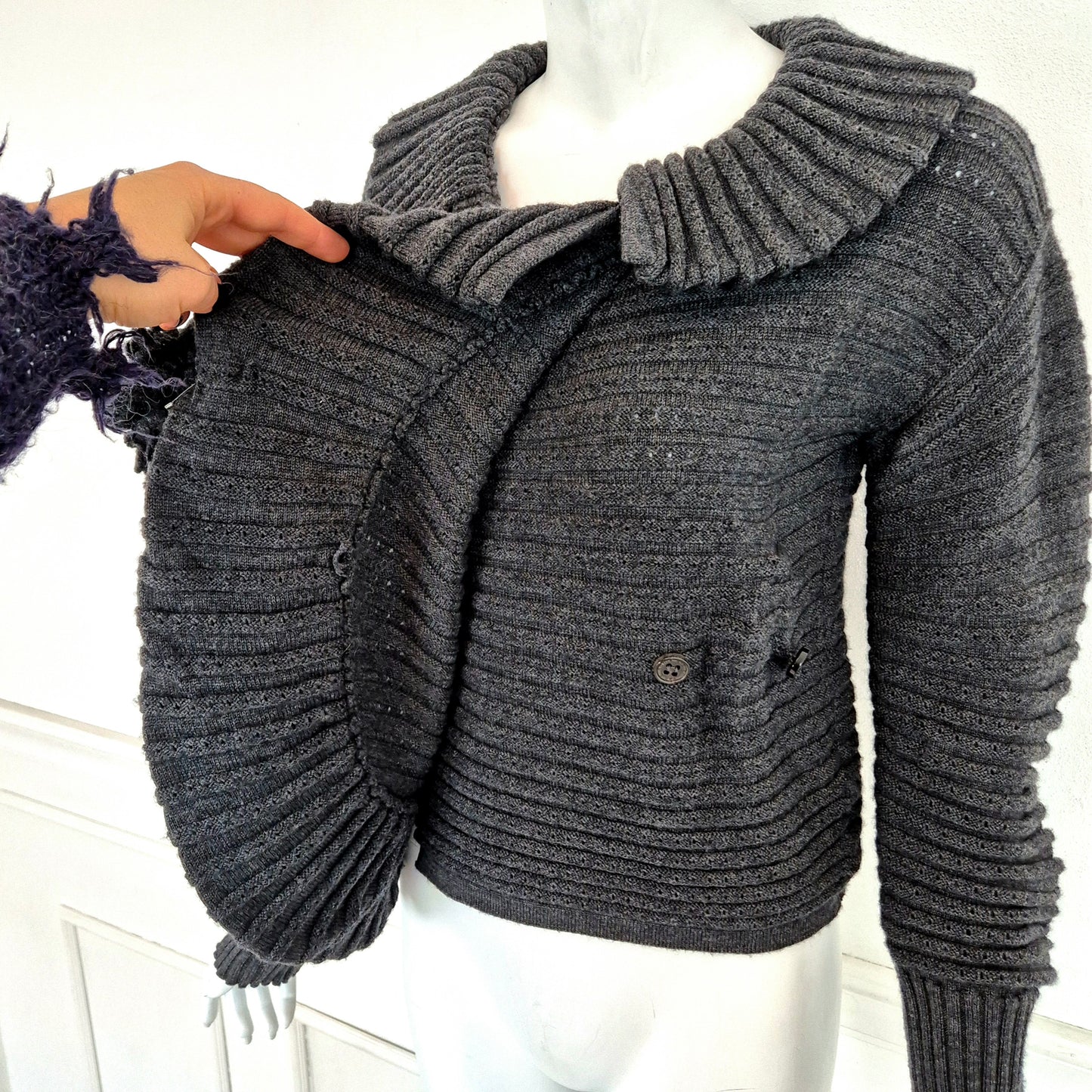 Sonia Rykiel | Cardigan grigio con spilla